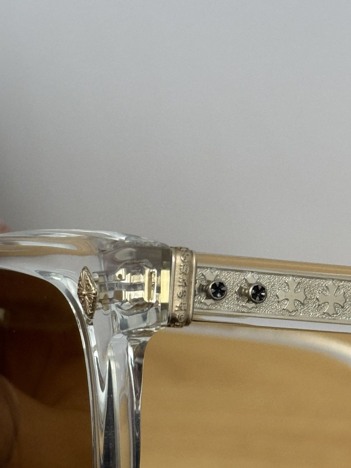Chrome Hearts Chrome Hearts Ambidixtrous Crystal 18k Gold Glasses Size ONE SIZE - 14 Thumbnail