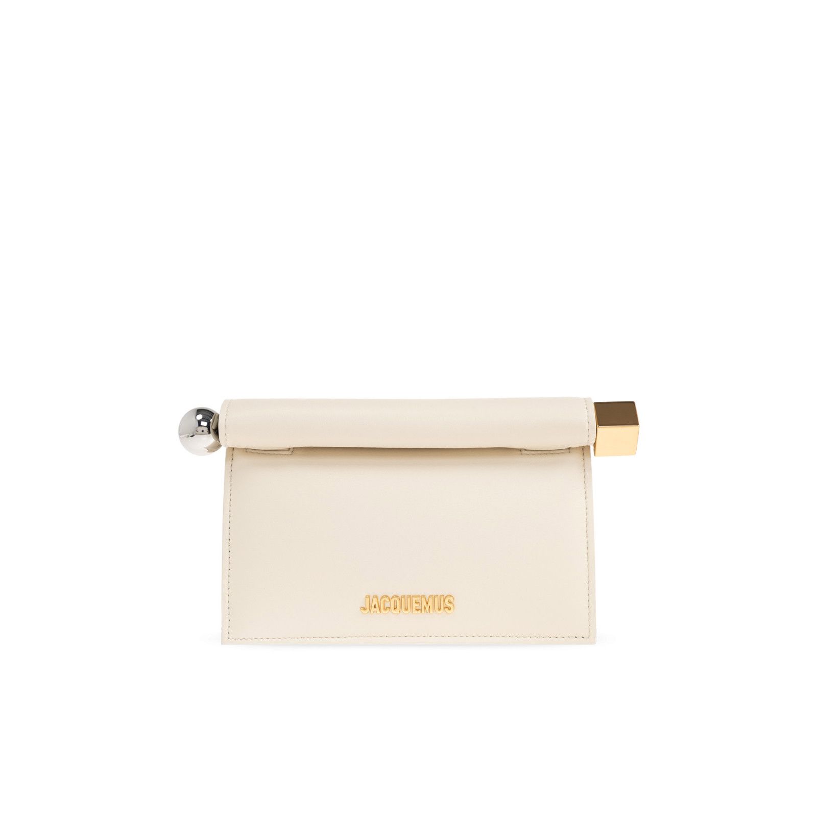 Jacquemus JACQUEMUS Rond Carre Small Cream Leather Clutch Bag New & Au Size ONE SIZE - 1 Thumbnail
