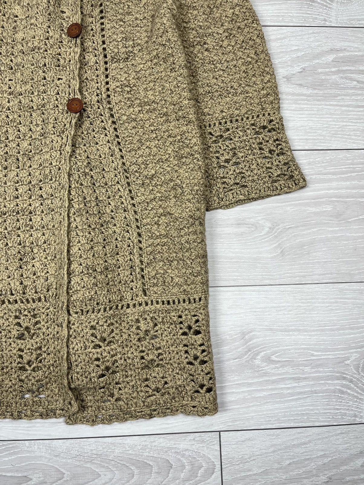 Diane von Furstenberg Diane Von Furstenberg Cable Knit Double Breasted Wool Coat Size S / US 4 / IT 40 - 5 Thumbnail