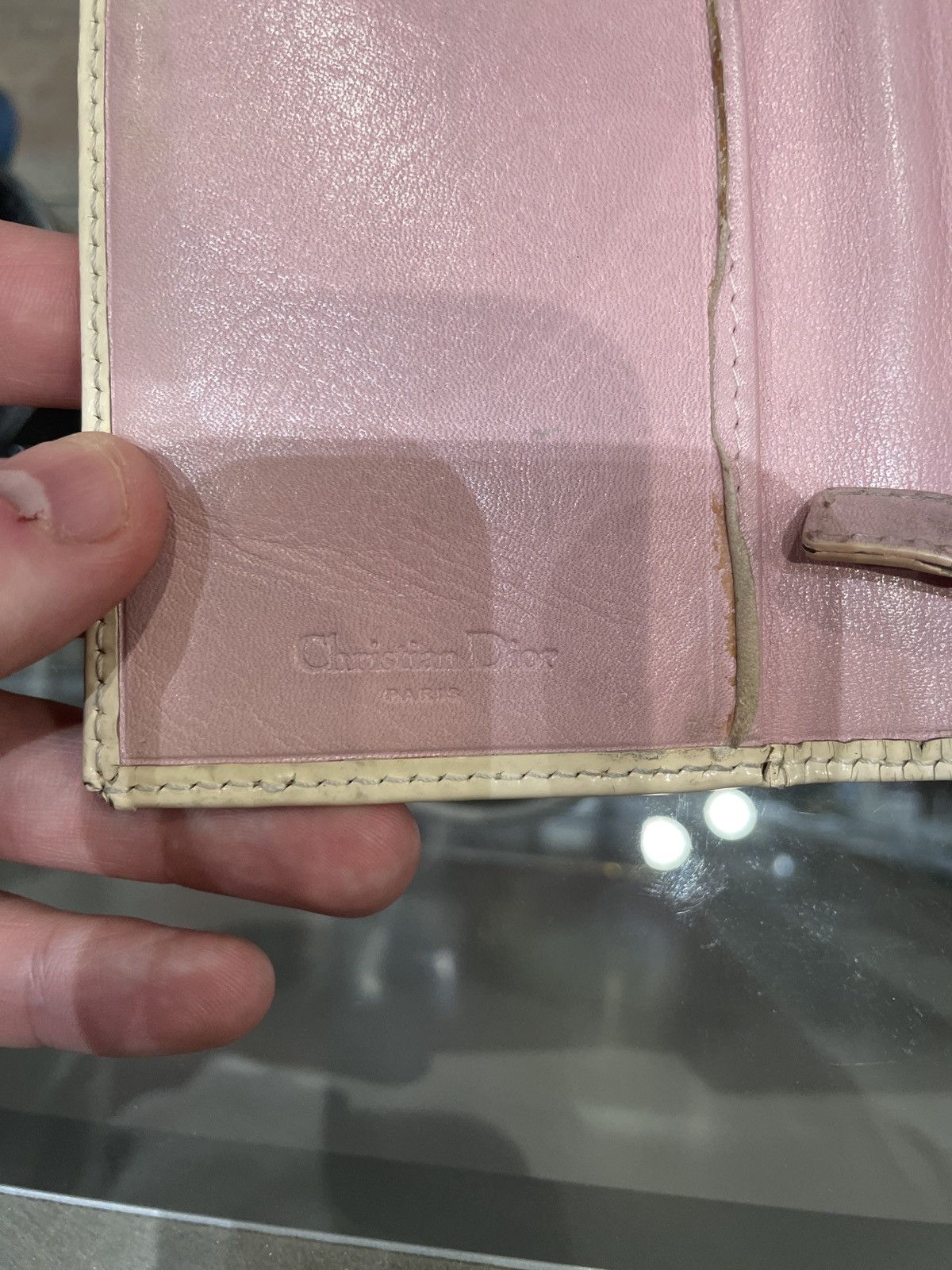 Dior Dior Light Pink Saddle Leather Monogram Long Wallet Size ONE SIZE - 2 Thumbnail