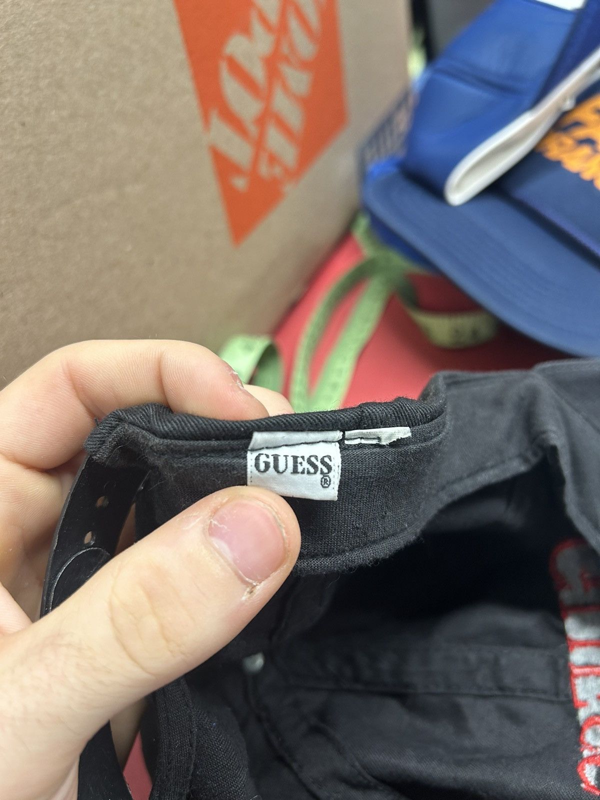 Guess × Vintage Crazy Vintage Y2K Skater Grunge Black Guess Snapback Hat Size ONE SIZE - 3 Thumbnail