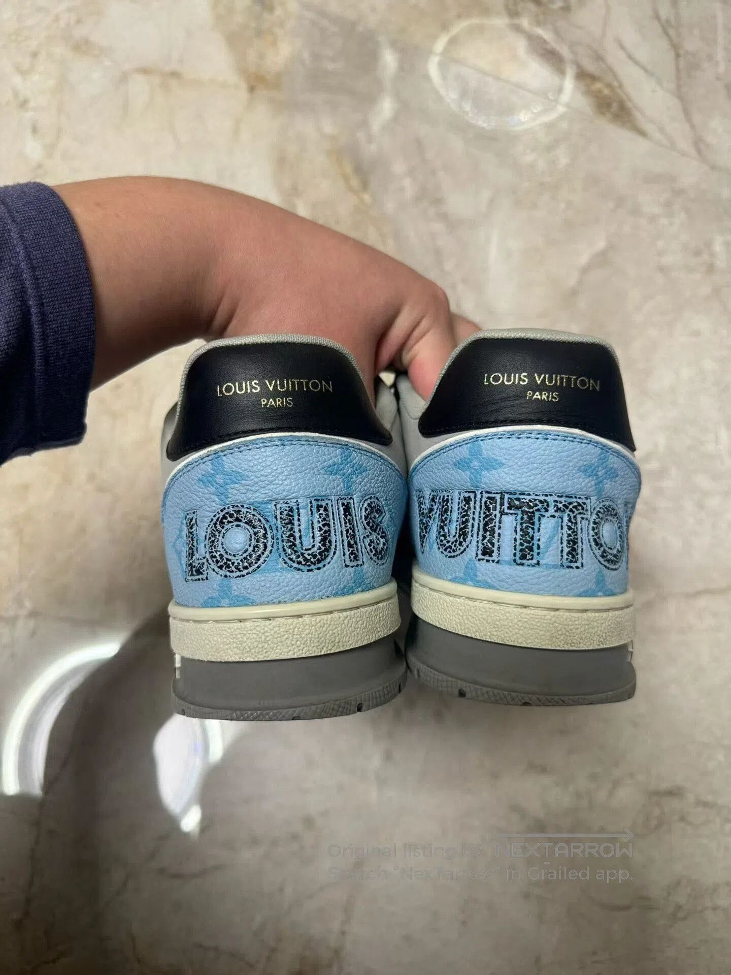 Louis Vuitton louis vuitton trainer black blue athletic shoes. Size US 8 / EU 41 - 3 Thumbnail