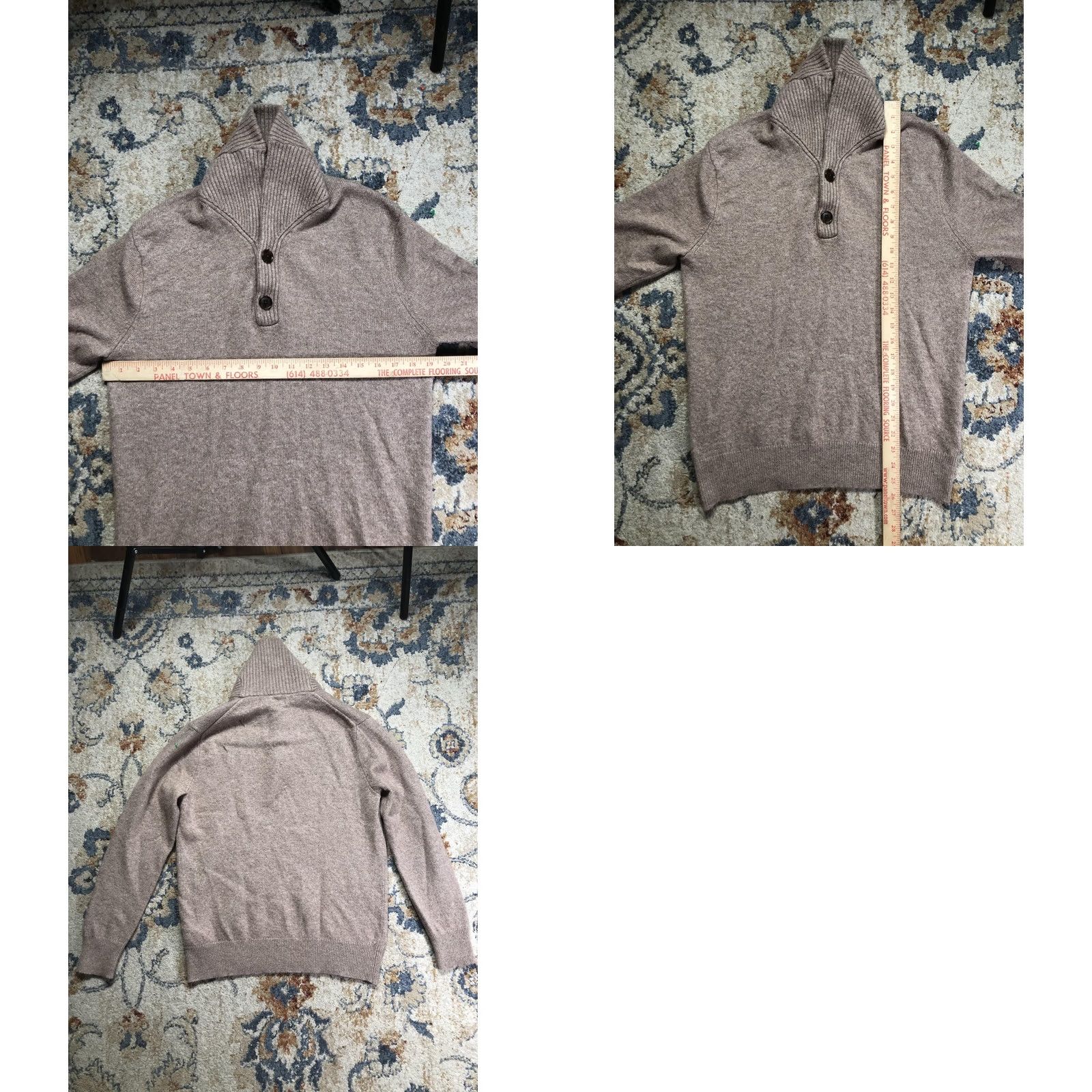 J.Crew J.Crew Mens Sweater Mock Neck Henley Knit Long Sleeve Brown M Regular Plain Solid Knit Pullover Winter Casual Mens Size US M / EU 48-50 / 2 - 8 Thumbnail