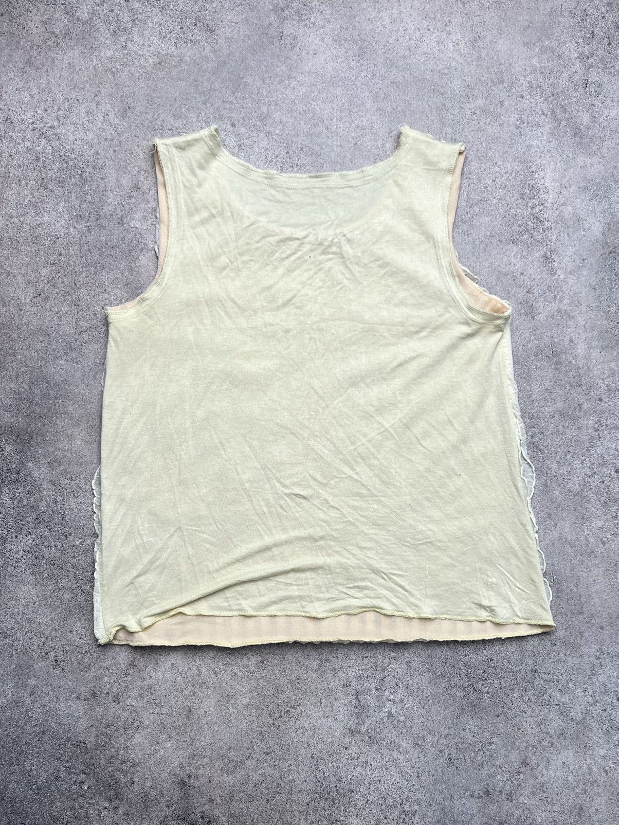 Japanese Brand × Vintage Vintage ruffle mesh cropped tank top Size US S / EU 44-46 / 1 - 4 Thumbnail