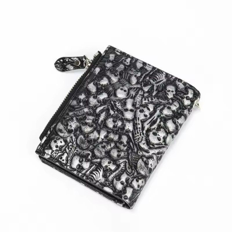 Other Gothic Skull PU Leather Metal Skeleton Wallet Size ONE SIZE - 1 Thumbnail