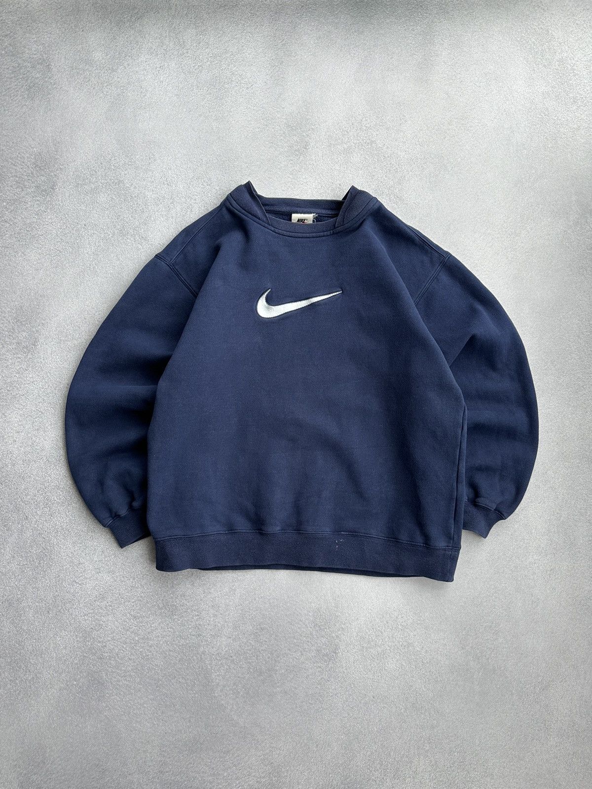 Nike × Vintage Vintage Nike Big Swoosh Woman Navy Sweatshirt Size M / US 6-8 / IT 42-44 - 1 Thumbnail