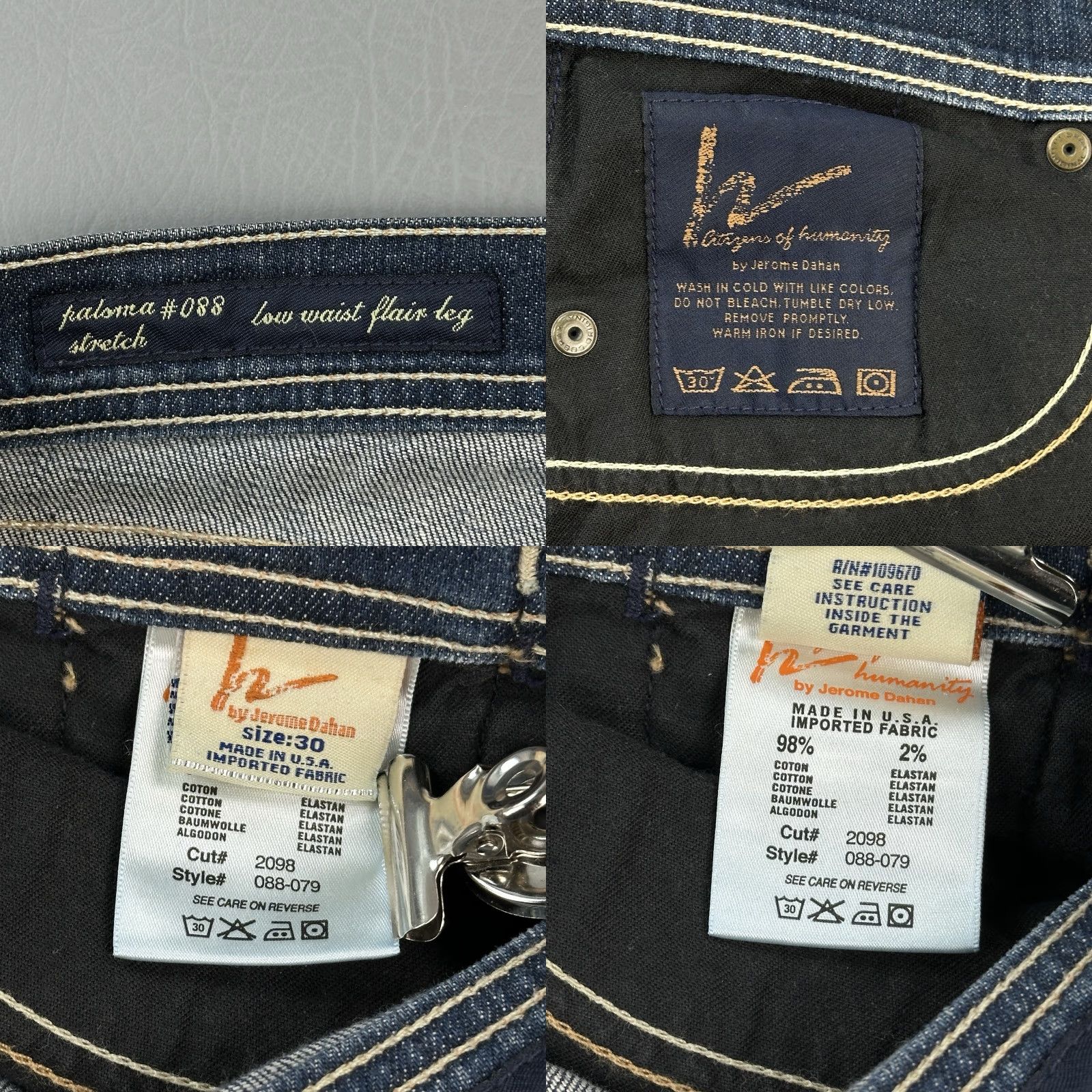 Citizens Of Humanity VINTAGE Citizens of Humanity Jeans Women’s 30 Flare Bootcut Paloma Stretch Y2K Size 30" / US 8 / IT 44 - 8 Thumbnail