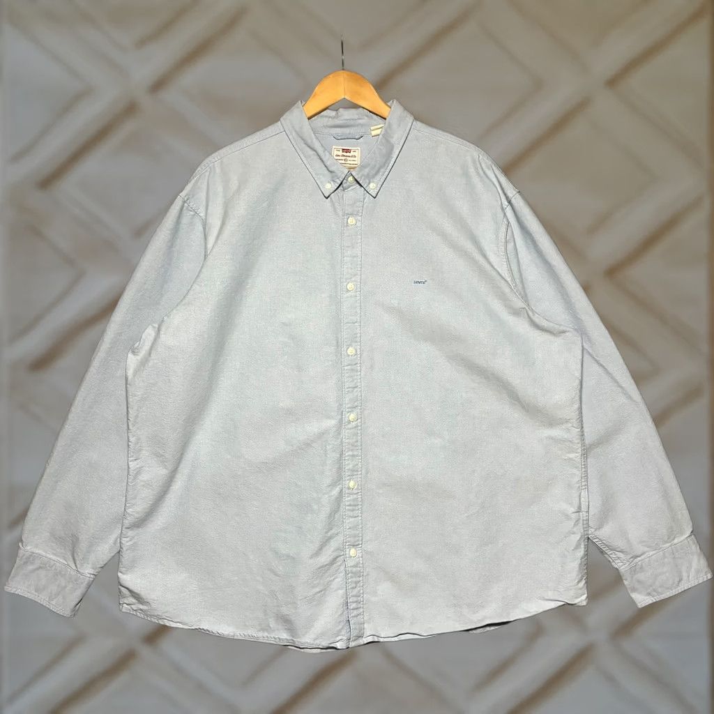 Levi's Levi's Men's XXL Blue Oxford Shirt Relaxed Fit Cotton Long Sleeve Button Down Casual Workwear Size US XXL / EU 58 / 5 - 1 Thumbnail
