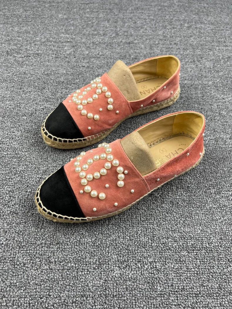 Chanel Chanel Pink Pearl Espadrille Fisherman Shoes-yf Size US 5 / EU 37 - 1 Thumbnail