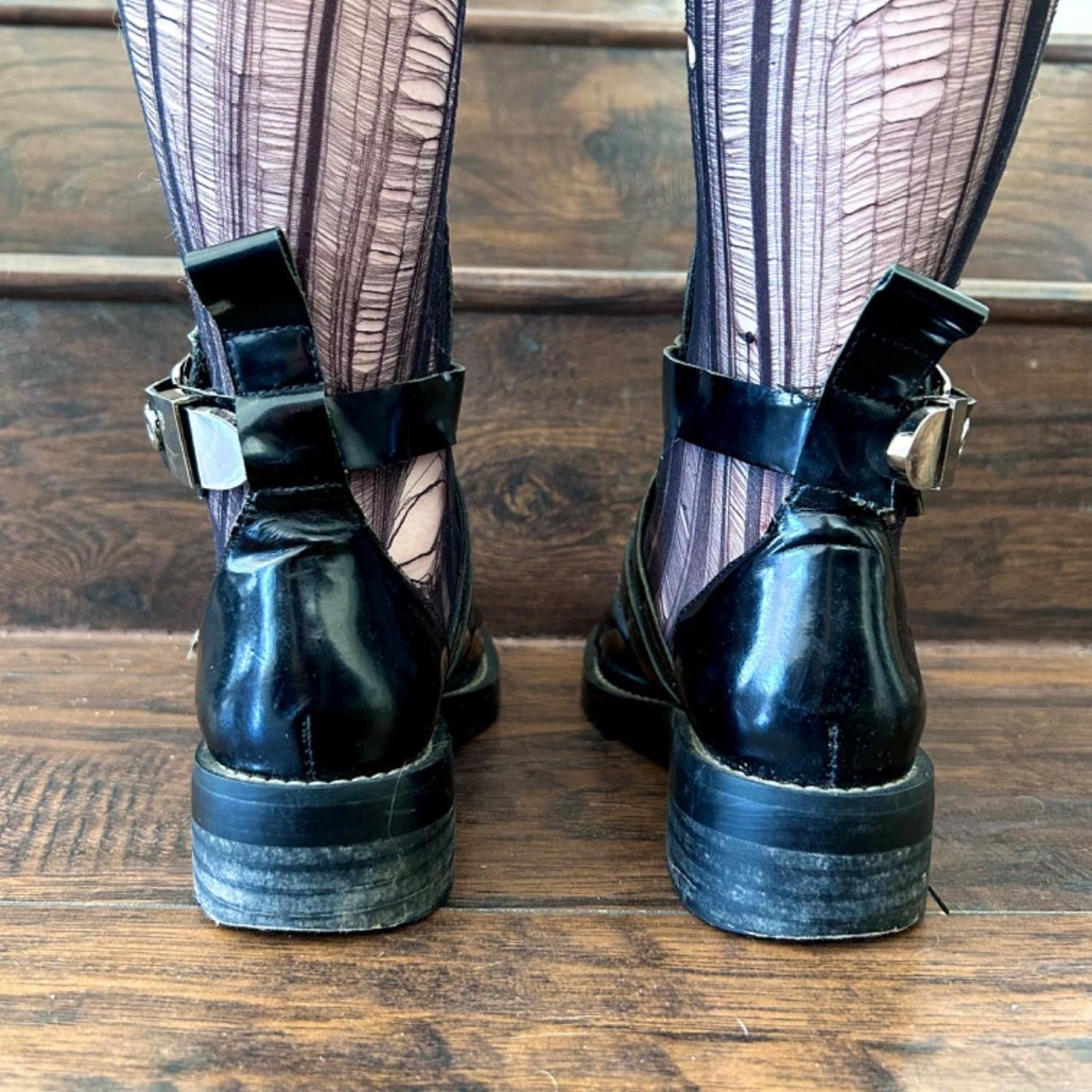 Other black leather silver ceinture buckle boots Size US 6.5 / IT 36.5 - 6 Thumbnail