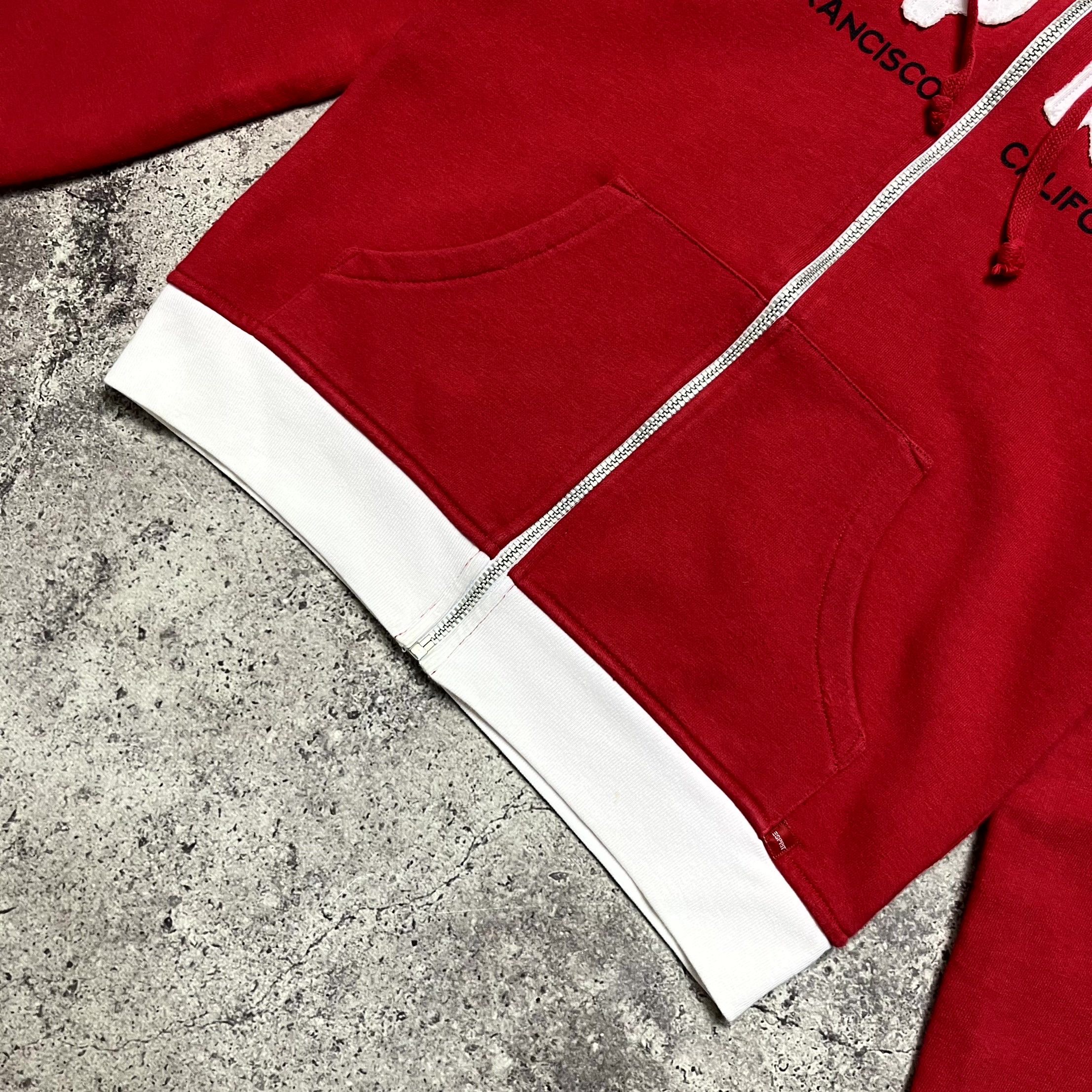 Esprit Y2K Esprit San Francisco Full Zip Cotton Red Hoodie Size S Size S / US 4 / IT 40 - 4 Thumbnail