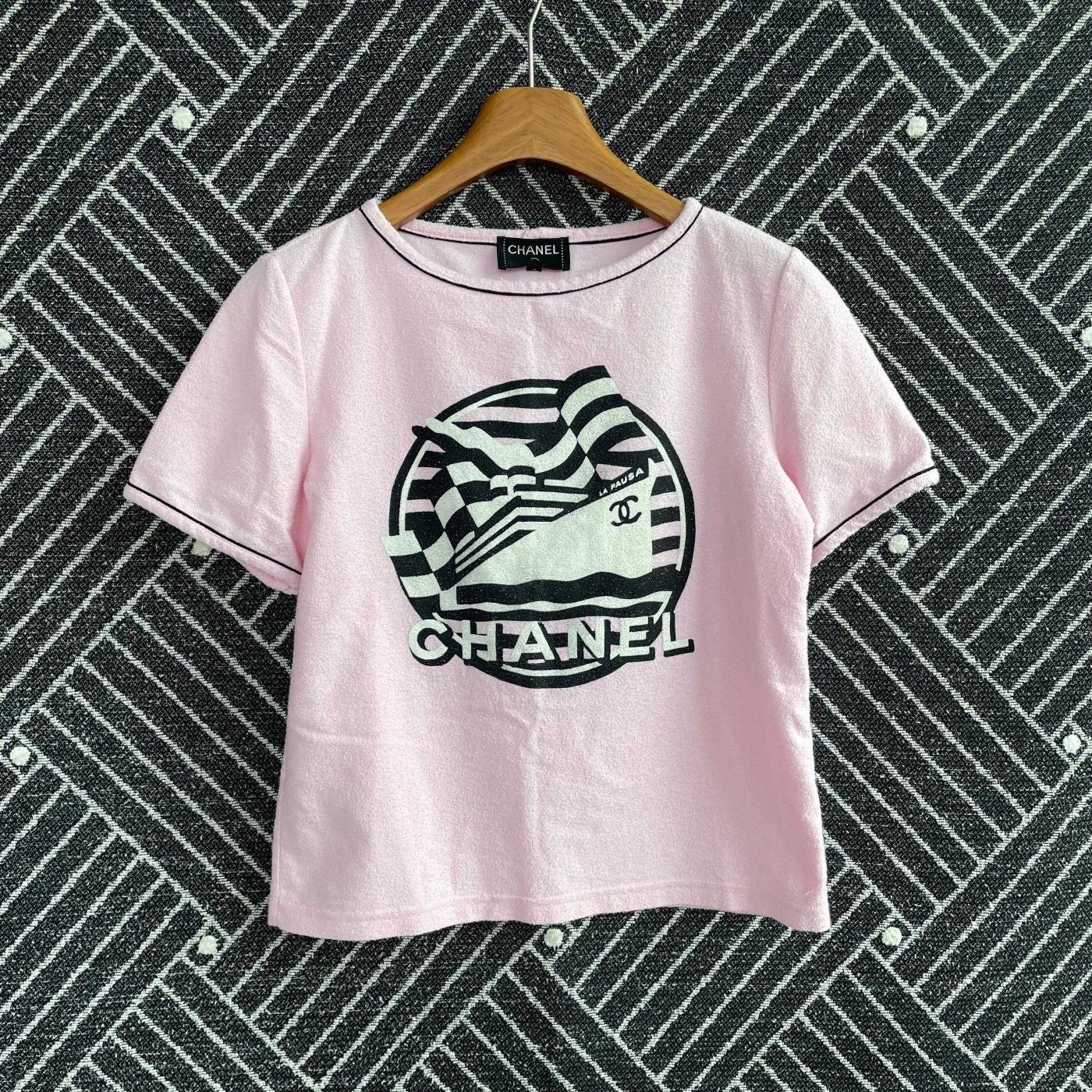 Chanel Chanel Cruise Women's Pink Short Sleeve T-Shirt 34 Size XS / US 0-2 / IT 36-38 - 1 Thumbnail