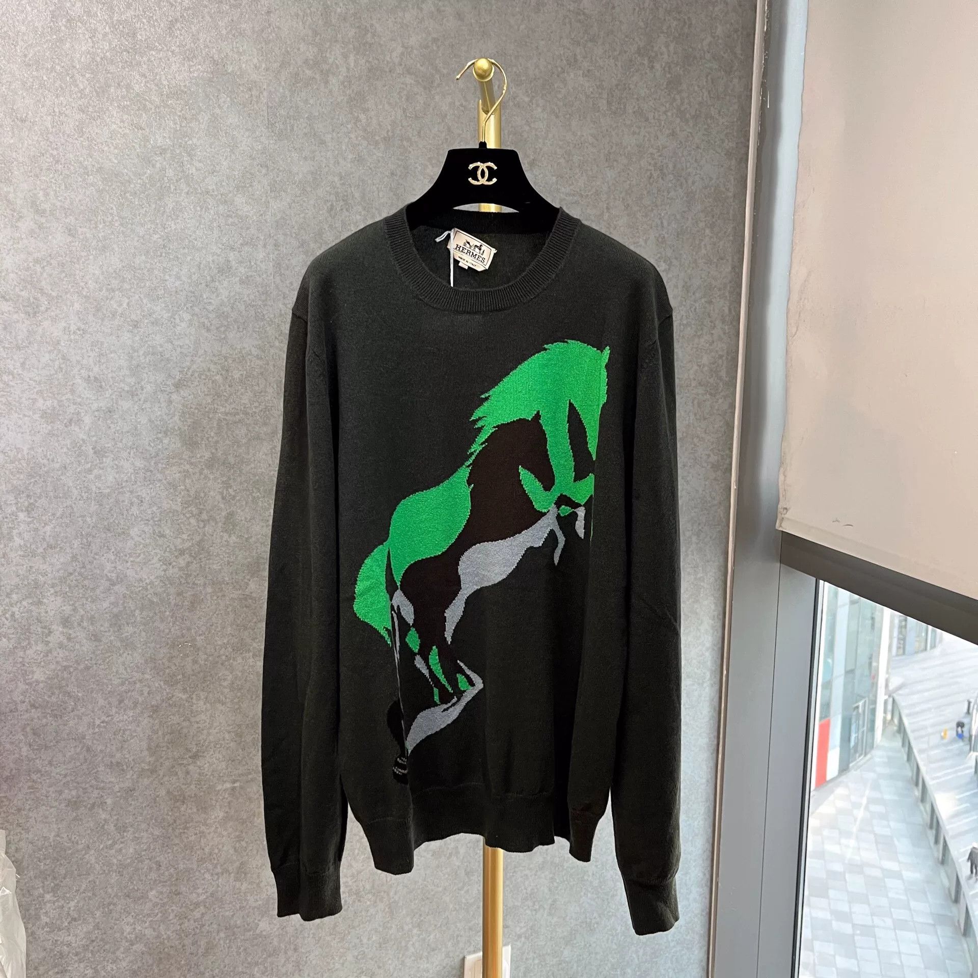 Hermes Hermès FW22 Animal Intarsia Cashmere Sweater Size US L / EU 52-54 / 3 - 1 Thumbnail