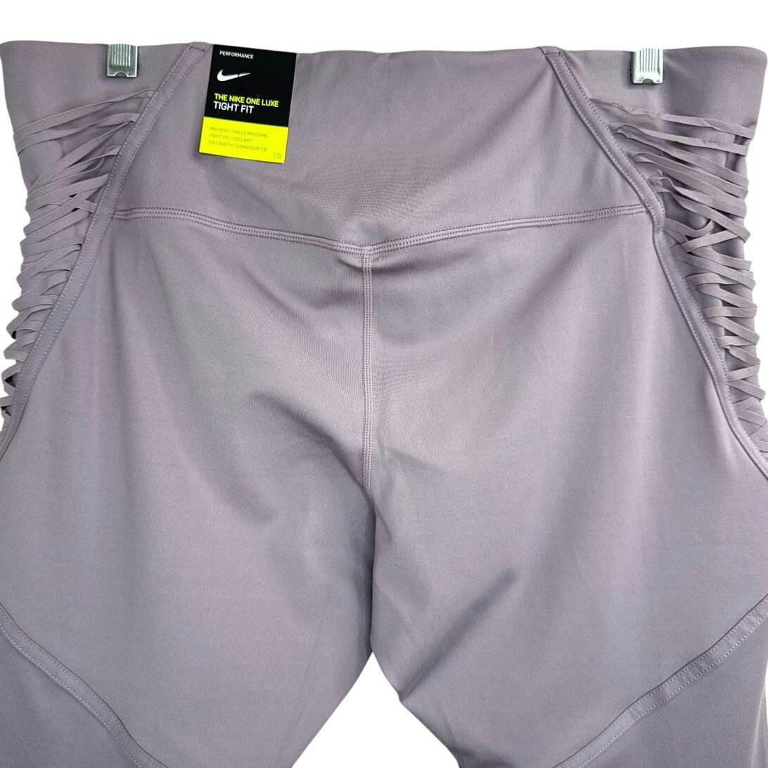 Nike Nike Dri-Fit One Luxe Lace Leggings In Purple Women's Plus Size 38" / US 16 / IT 52 - 6 Thumbnail