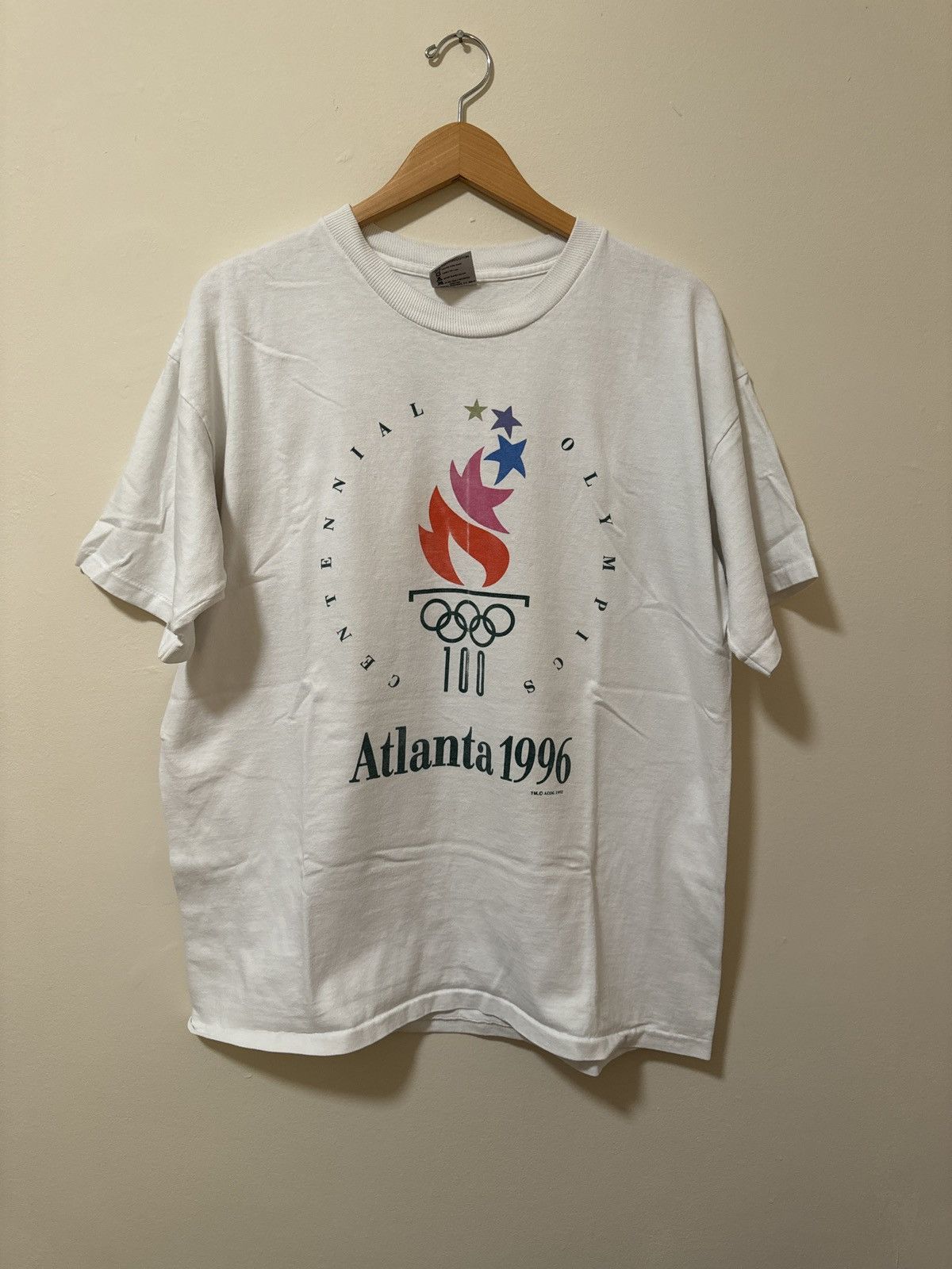 image of Vintage Atlanta 1996 Olympics Tee in White, Men's (Size XL)