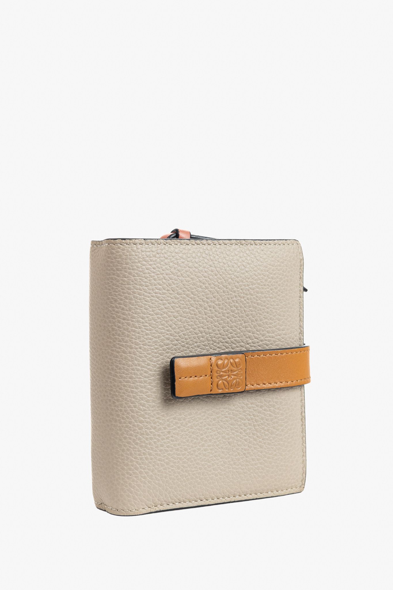 Loewe Loewe Light Oat & Honey Leather Compact Bifold Wallet Size ONE SIZE - 2 Thumbnail