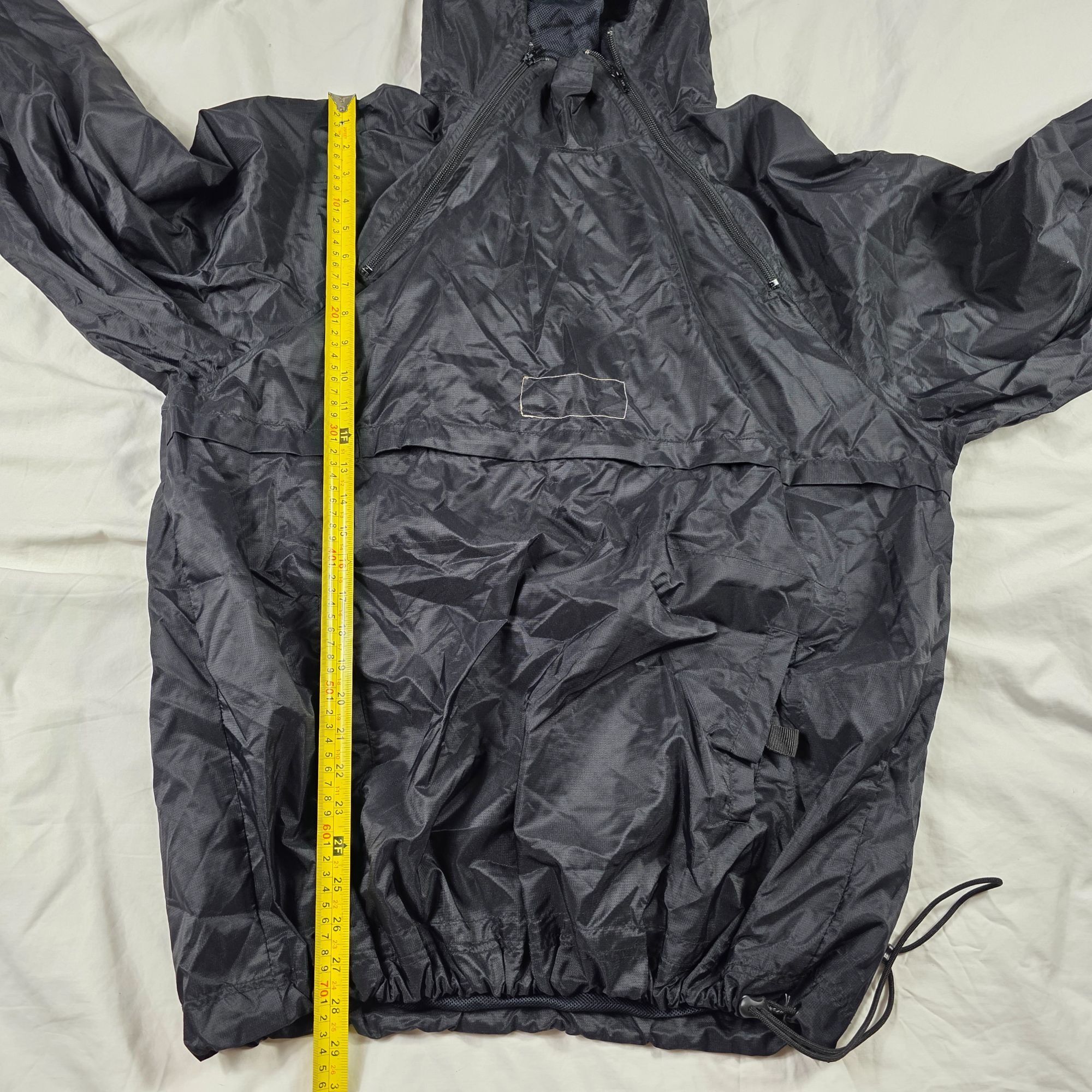 Other Rietveld Mens XL Black Hooded Windbreaker Nylon Jacket Light Size US XL / EU 56 / 4 - 12 Thumbnail