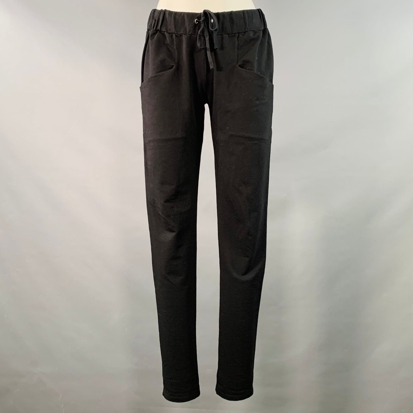 Other LIS LAREIDA Black Cotton Blend Drawstring Casual Pants Size 28" / US 6 / IT 42 - 1 Thumbnail