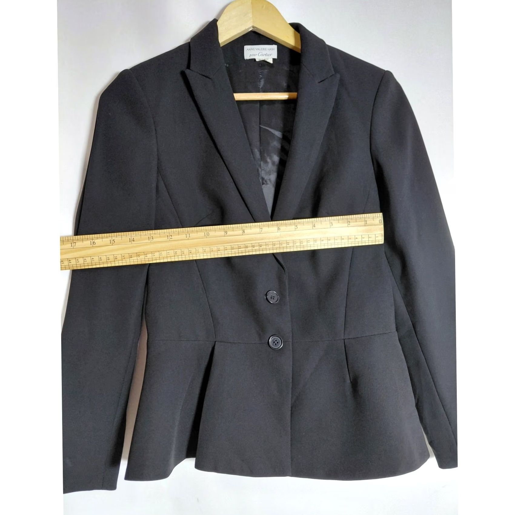 Cartier Anne Valerie Hash pour Cartier Blazer Black Solid Long Sleeve Size 38 Size XS / US 0-2 / IT 36-38 - 6 Thumbnail