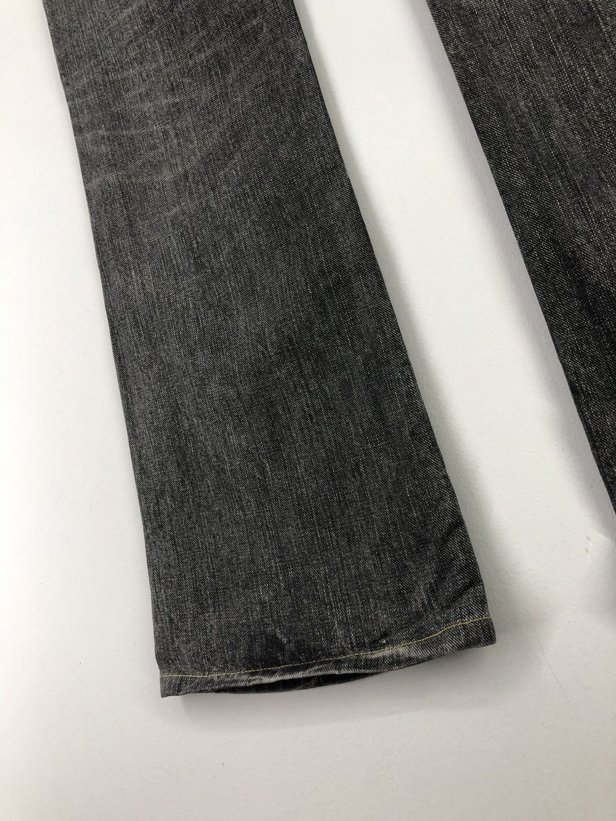 Lee Vintage Lee Distressed Flare Bootcut Faded Black Jeans Size US 28 / EU 44 - 21 Thumbnail