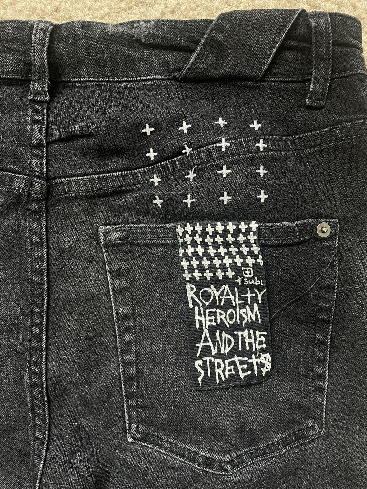 Ksubi Ksubi Distressed Black Denim Size US 31 - 3 Thumbnail