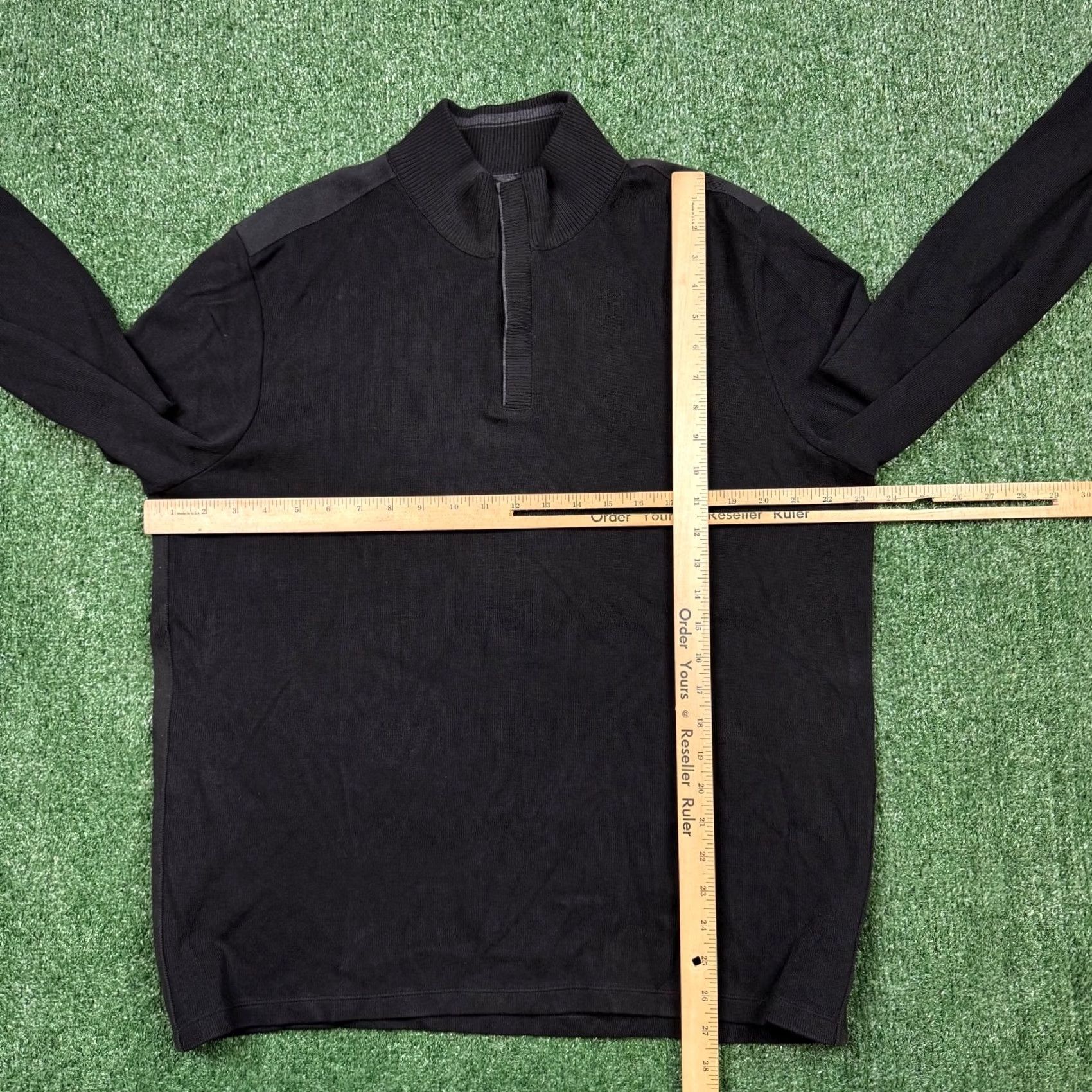Hugo Boss Hugo Boss Sweatshirt Mens XL Black Pullover Snap Stretch Logo Knit Cotton Pullover Regular Long Sleeve Body Mens Size US XL / EU 56 / 4 - 4 Thumbnail