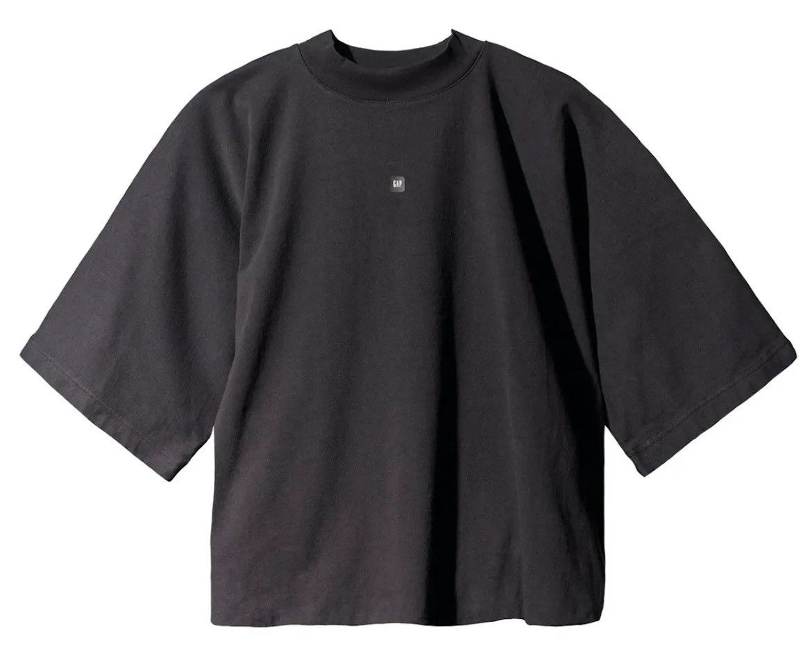 image of Gap x Yeezy Season Logo Long Sleeve Shirt in Black, Men's (Size Medium)