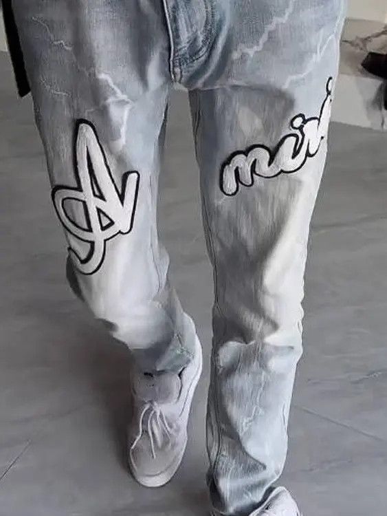 Japanese Brand × Jean Retro high street straight leg wide leg jeans Size US 32 / EU 48 - 1 Thumbnail