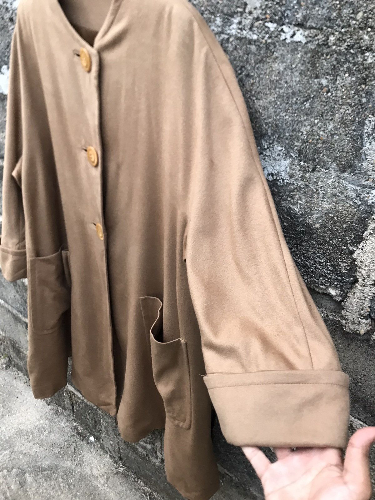 Autumn Cashmere × Hanae Mori ⚡️Hanae Mori Paris Button Cashmere Baggy Long Coat Size M / US 6-8 / IT 42-44 - 5 Thumbnail
