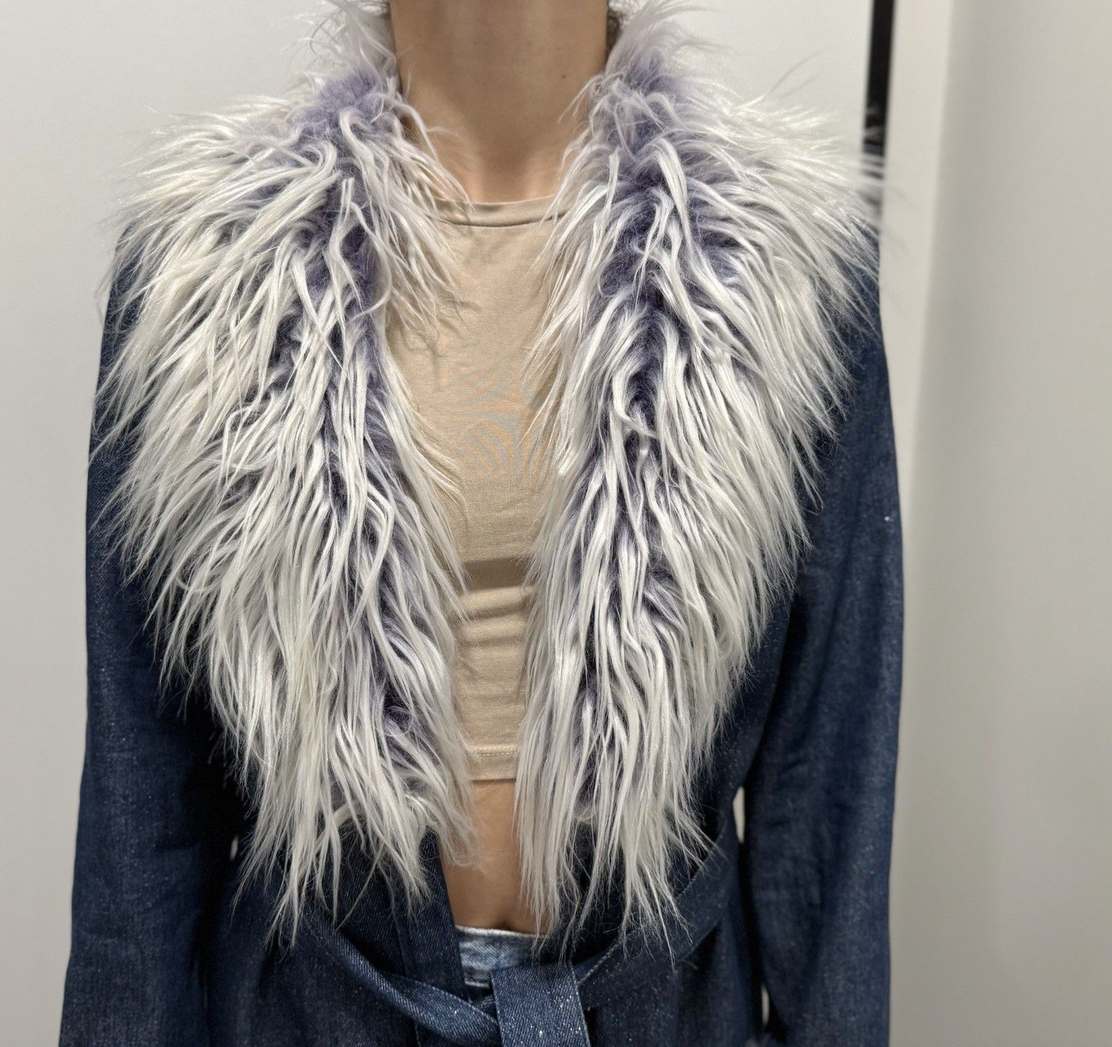 Dolls Kill Dolls Kill x Bratz Denim y2k Coat Faux Fur Trim Blue Size M Size M / US 6-8 / IT 42-44 - 8 Thumbnail