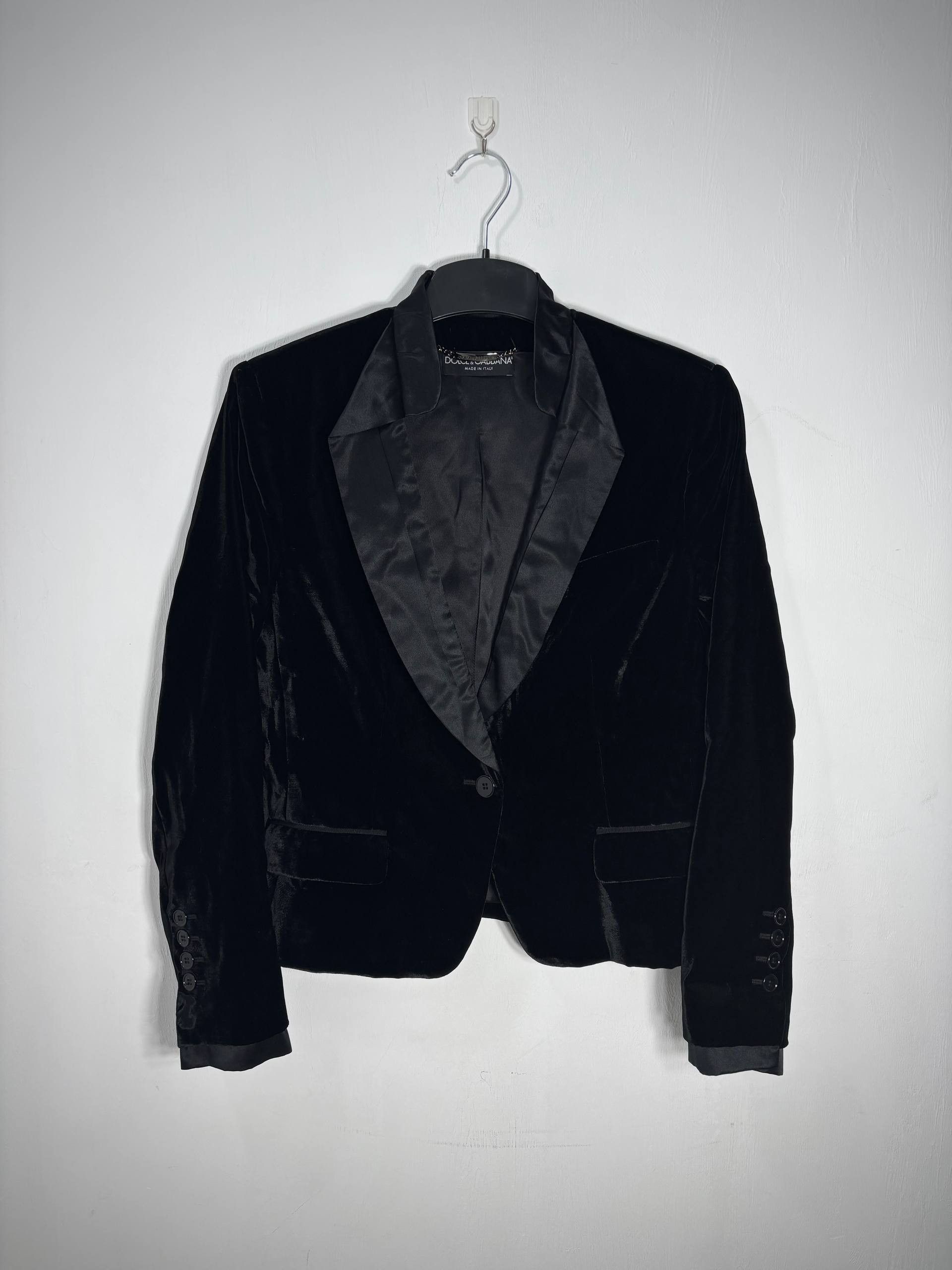 Dolce & Gabbana Dolce & Gabbana Velvet Silk Tuxedo Blazer Shawl Collar 44 IT Size M / US 6-8 / IT 42-44 - 2 Thumbnail