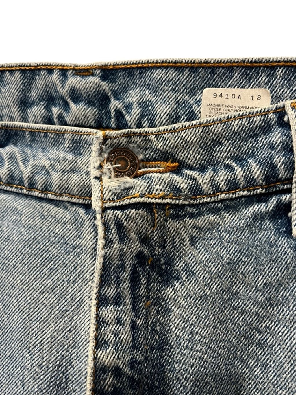 Levi's VTG 1997 Levis 917 Orange Tab Boot Cut Distressed Jeans 12 Size 34" / US 12 / IT 48 - 4 Thumbnail
