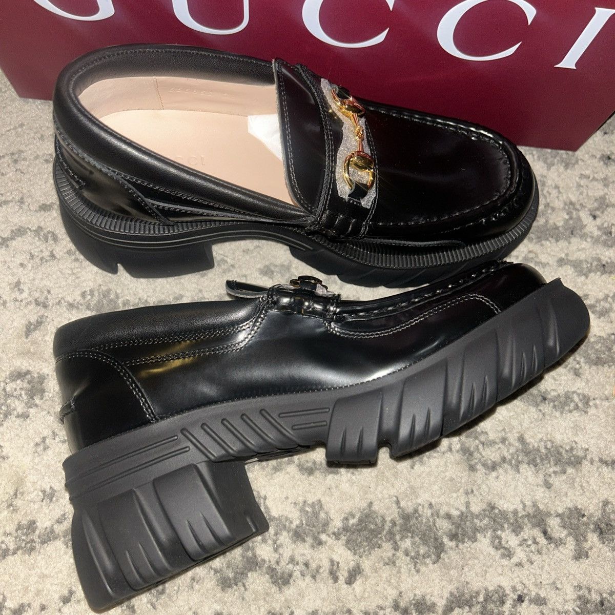 Gucci Gucci Horsebit Lug Sole Loafer Moccasin Leather Magnum Calf Size US 8 / IT 38 - 3 Thumbnail