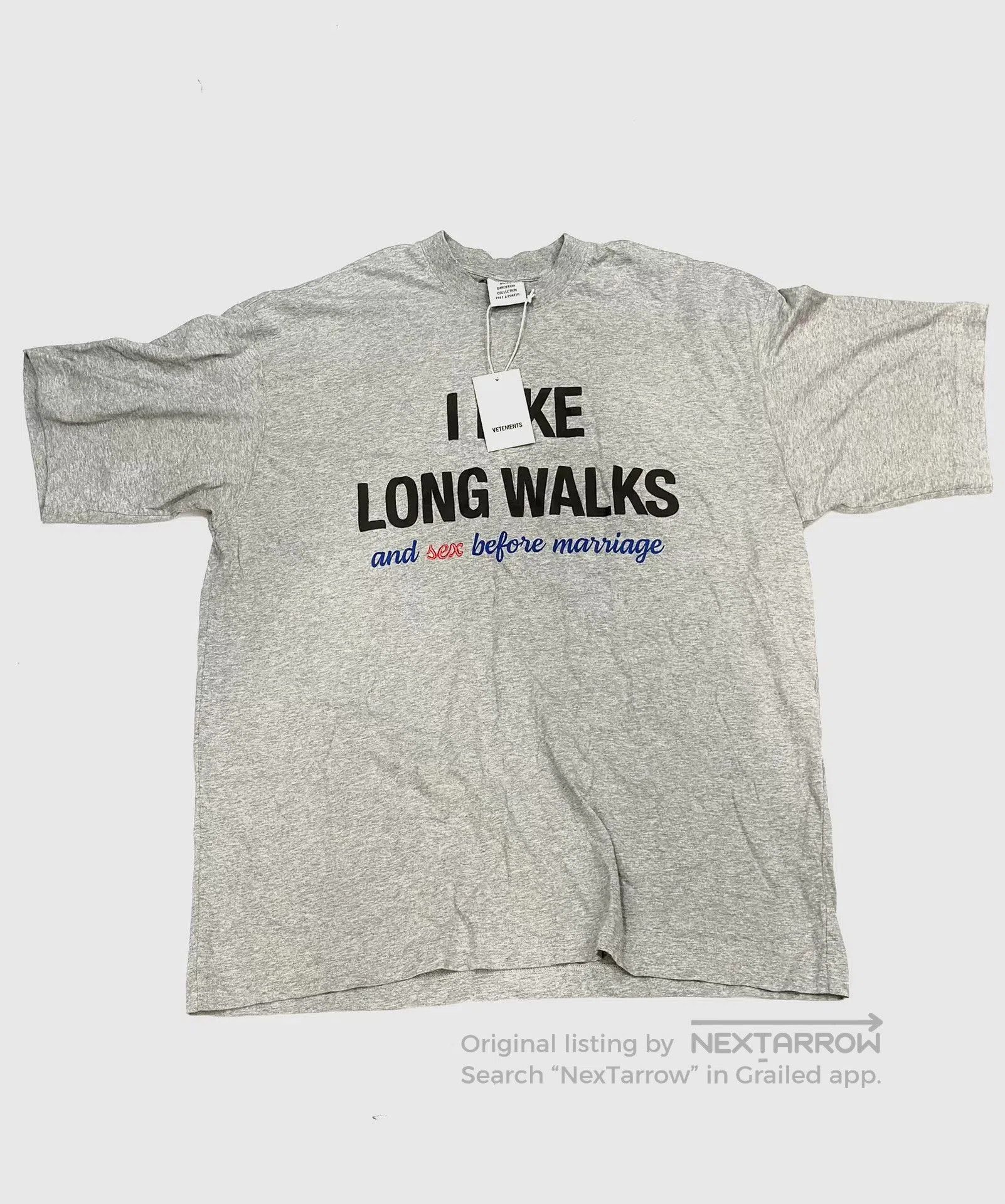 Vetements Vetements Grey Slogan Short Sleeve T. Size US S / EU 44-46 / 1 - 1 Thumbnail