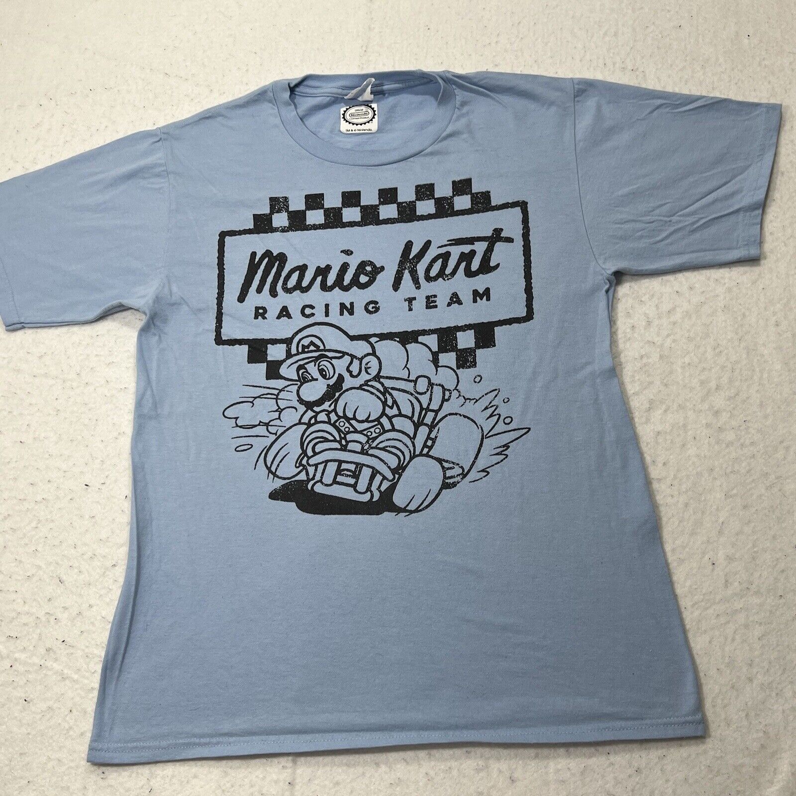 Nintendo Nintendo Small Mario Kart Racing Team Blue Graphic T Shirt Size US S / EU 44-46 / 1 - 1 Thumbnail