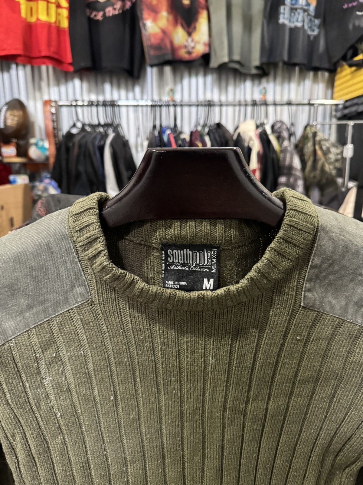 Southpole × Vintage Y2K Southpole Longsleeve Shoulder Pad Shirt Medium Size US M / EU 48-50 / 2 - 2 Thumbnail