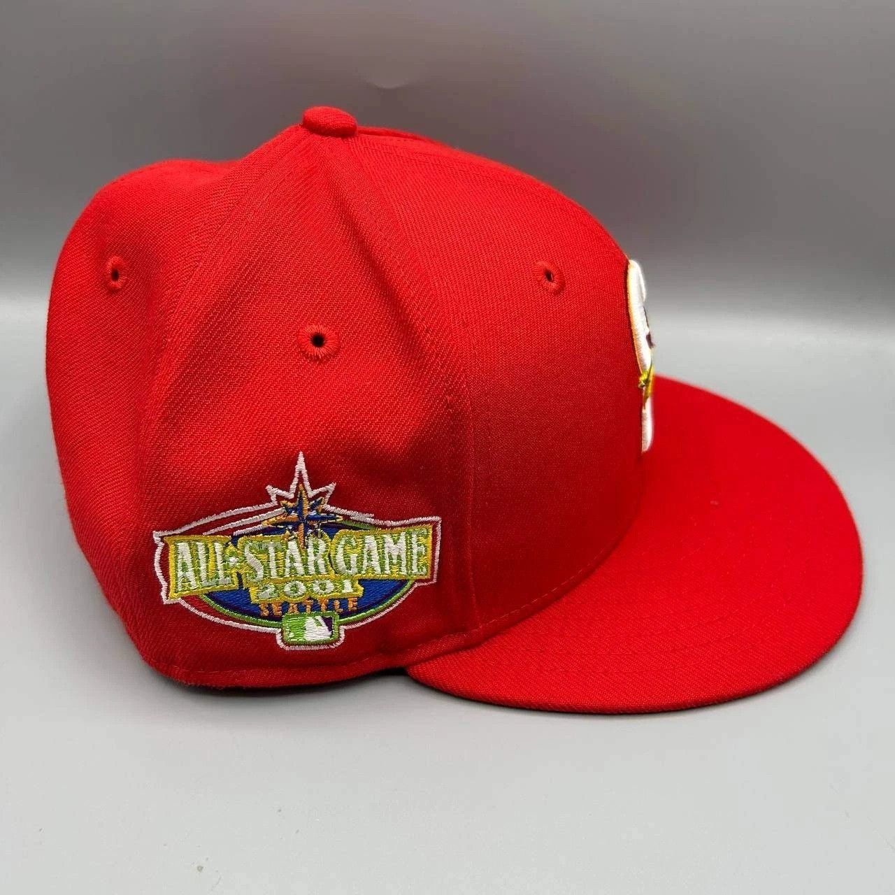 New Era Seattle Mariners Hat Men 7 1/4 Red All Star Game MLB Fitted Size ONE SIZE - 5 Thumbnail
