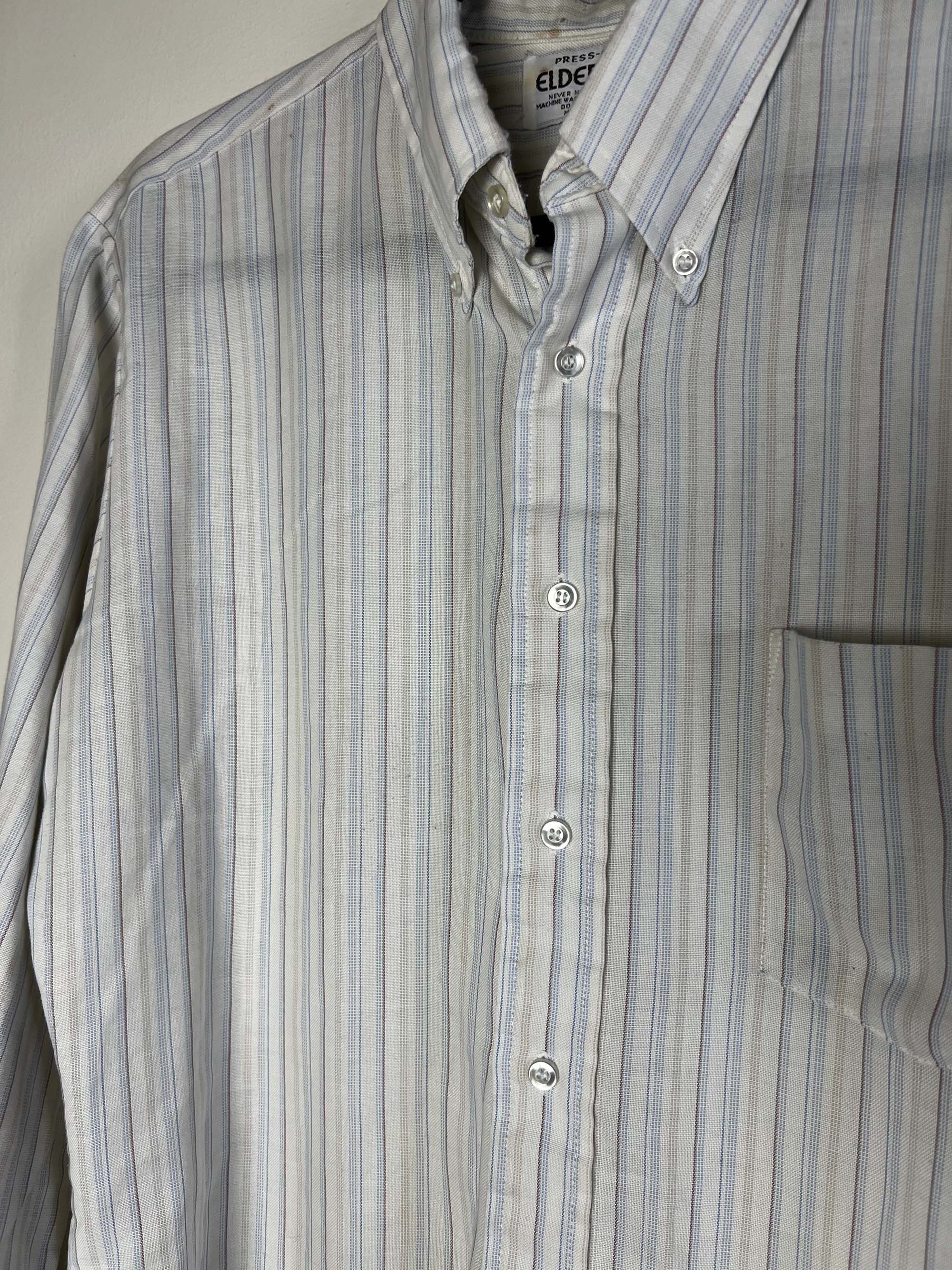 Vintage Vintage 1970's Elderado Press-gard Western Wear Stripe Shirt Size US XL / EU 56 / 4 - 7 Thumbnail