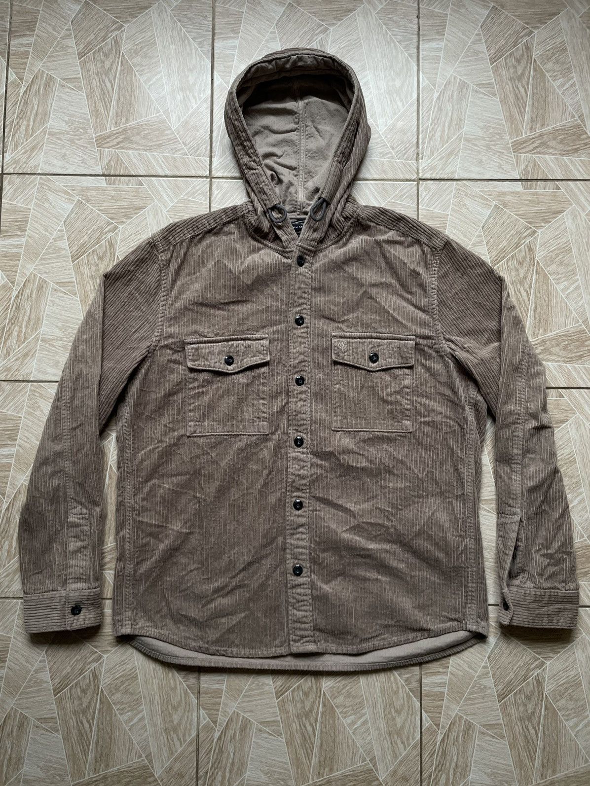 Marc O'Polo × Velvet Vintage Marc O Polo Velvet Hooded Overshirt Jacket XL Brown Size US XL / EU 56 / 4 - 1 Thumbnail