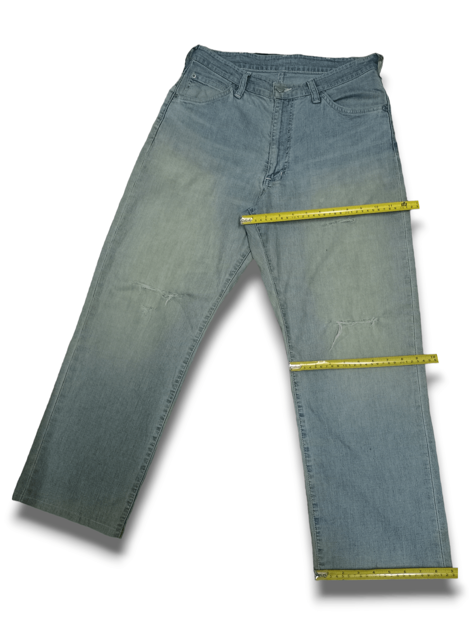 Wrangler Vintage Wrangler Blue Wash Distressed Baggy Jeans 30x27 Size US 30 / EU 46 - 11 Thumbnail