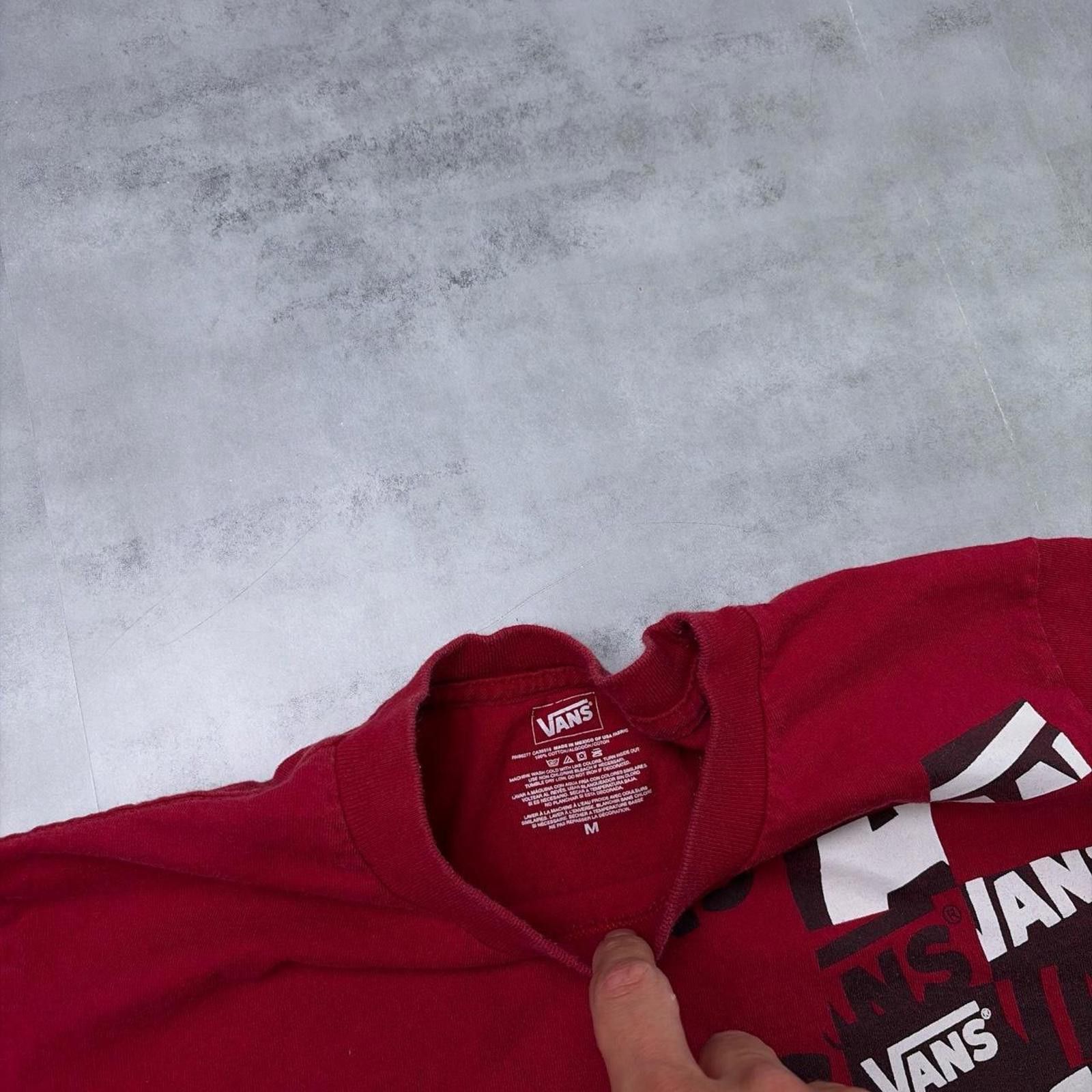 Vans Y2K Red Vans Skateboarding Grunge T-Shirt Size S / US 4 / IT 40 - 4 Thumbnail