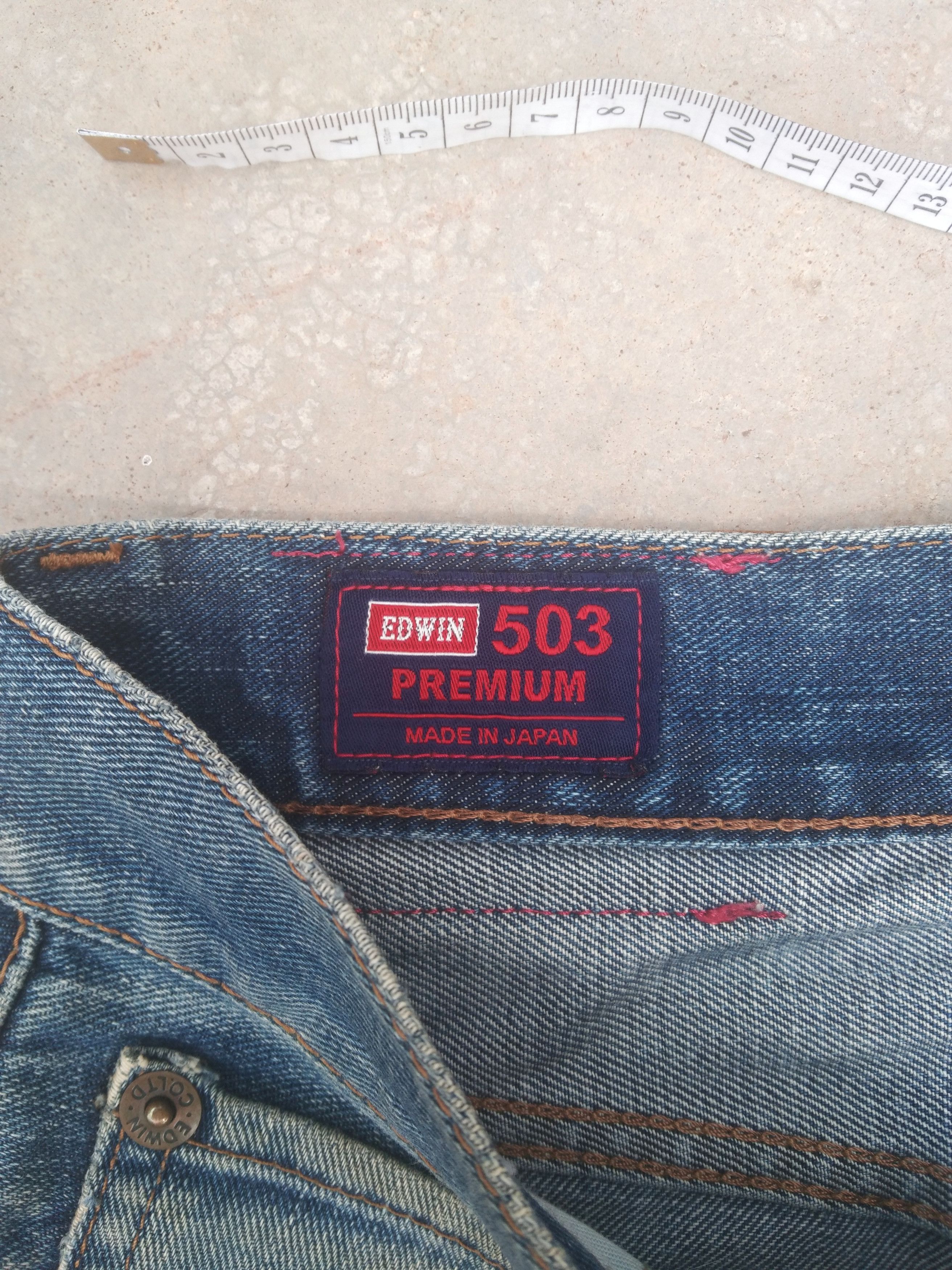 Japanese Brand Vintage Edwin Made In Japan Dirty Distressed Jeans 30x28 Size US 30 / EU 46 - 9 Thumbnail