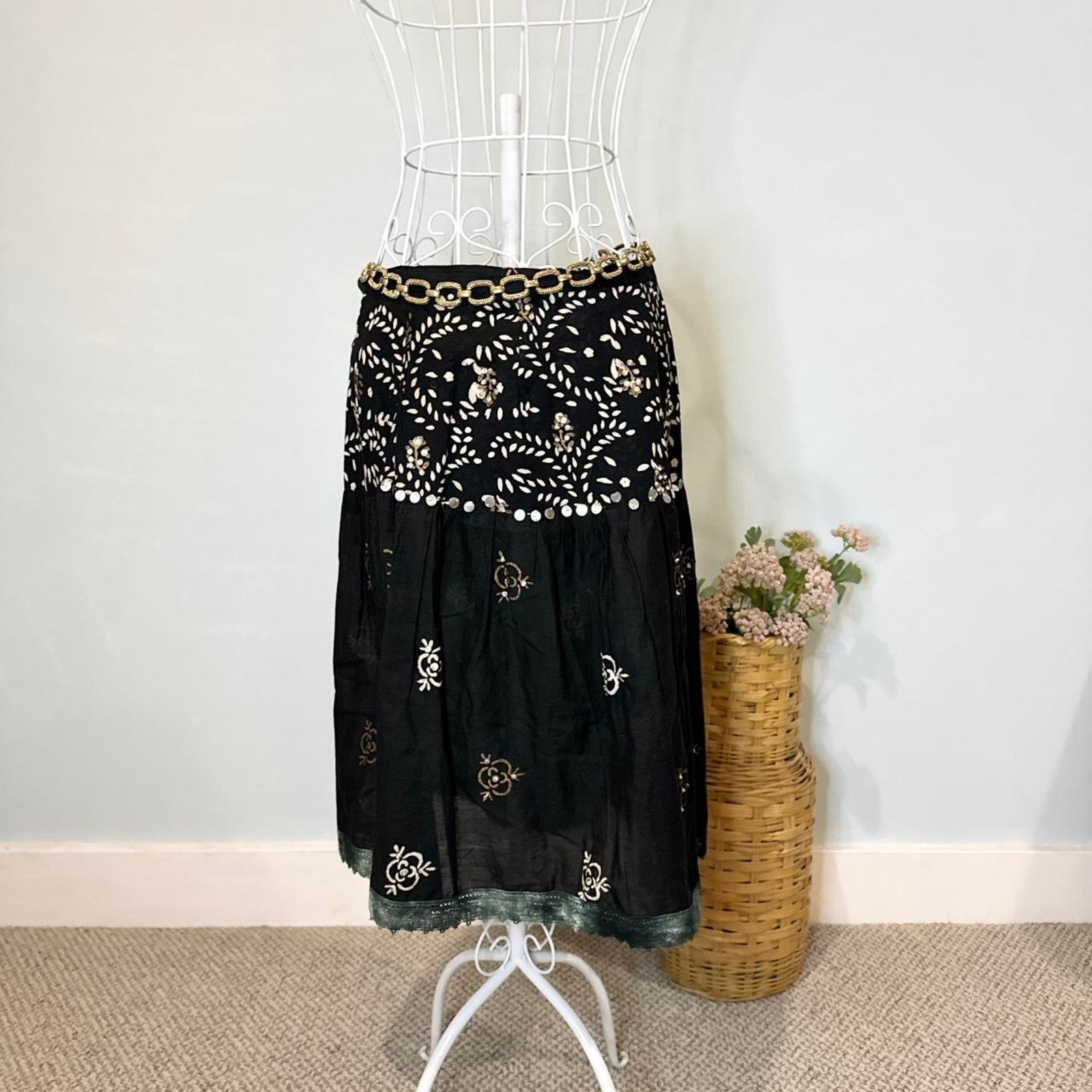 Other The perfect fairy vintage y2k black midi skirt Size 30" / US 8 / IT 44 - 1 Thumbnail