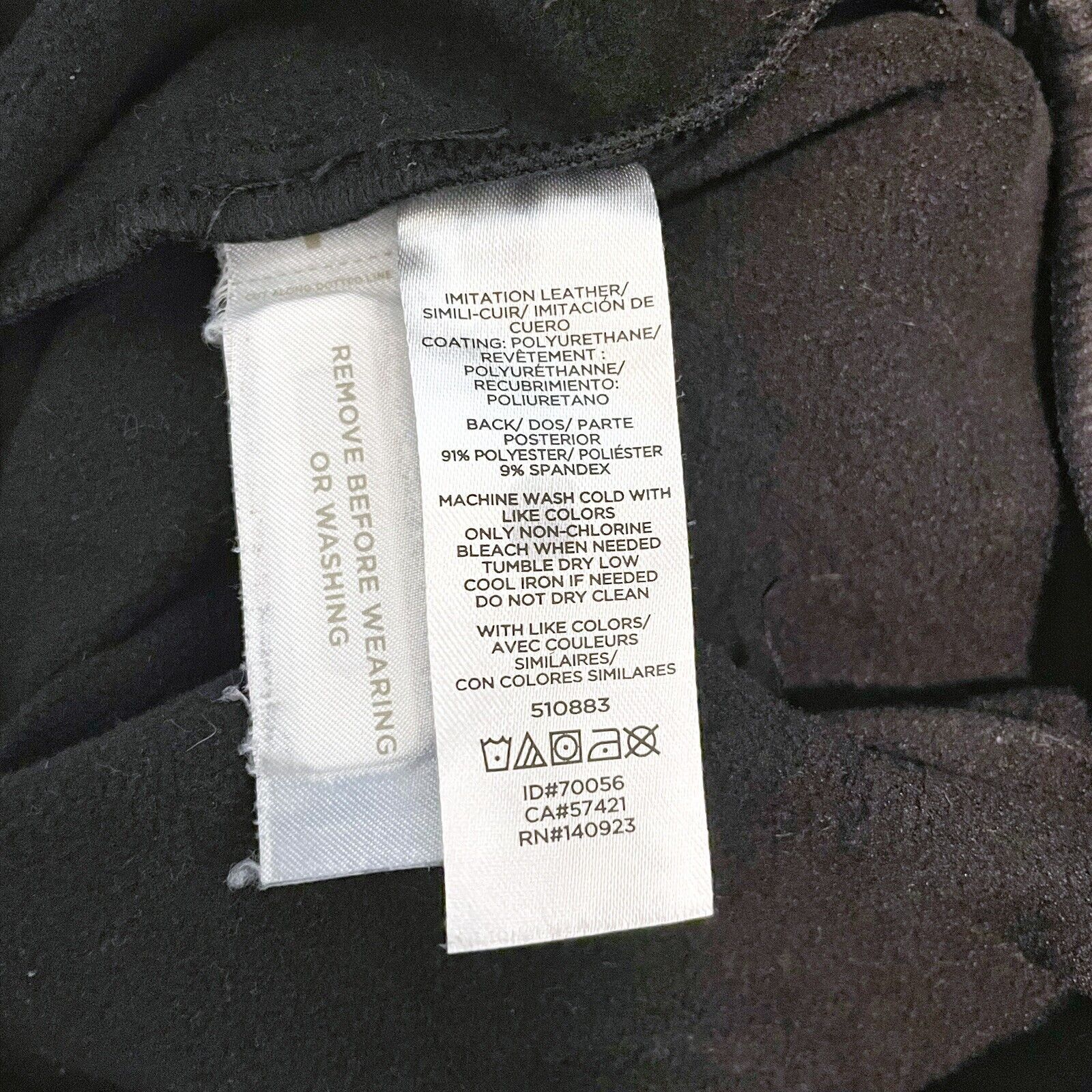 Loft Ann Taylor Loft Women’s Medium M Faux Leather Black Pants Size 30" / US 8 / IT 44 - 4 Thumbnail