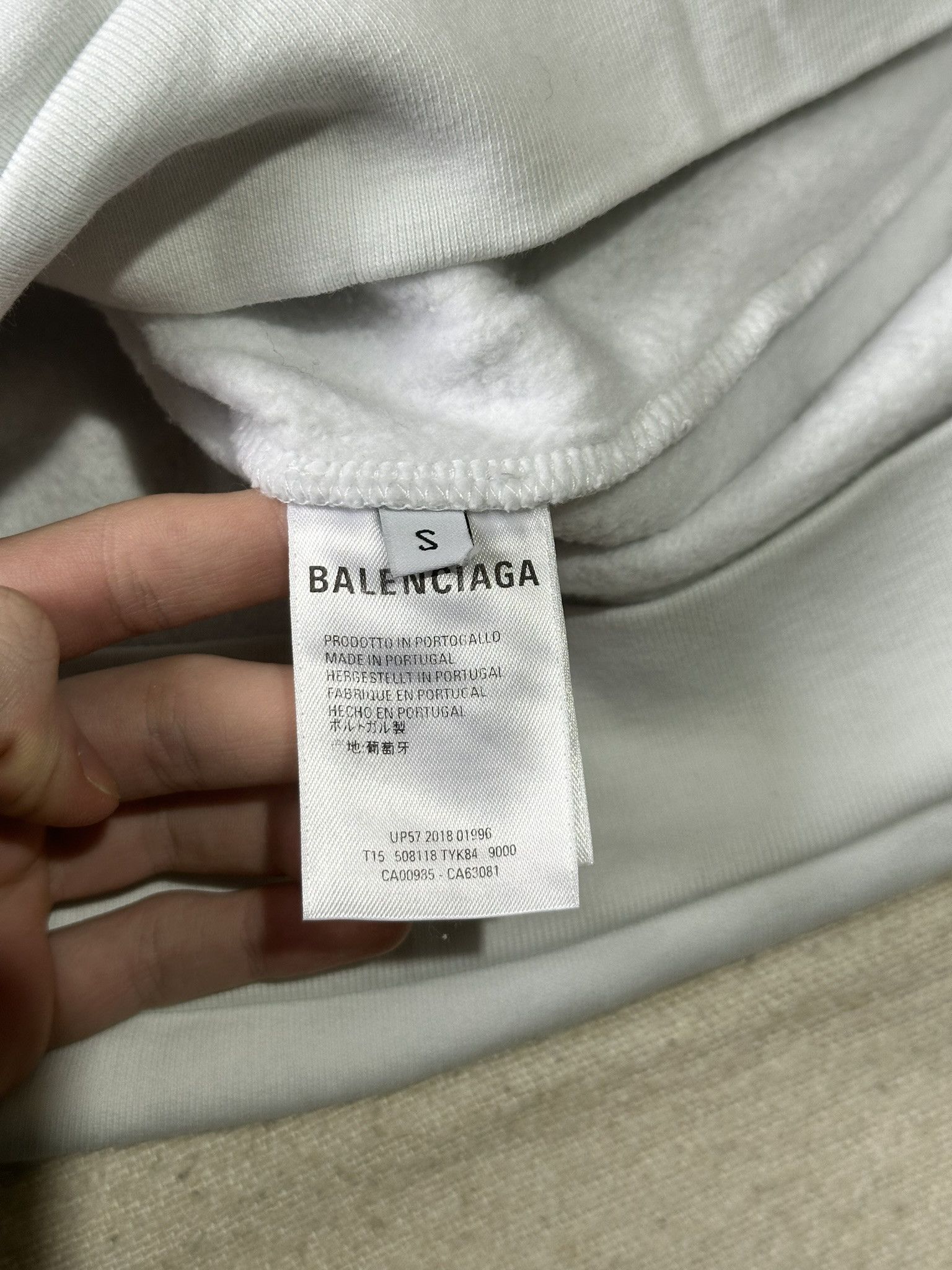 Balenciaga Balenciaga Sweatshirt Logo Mode White Hoodie Size S / US 4 / IT 40 - 7 Thumbnail