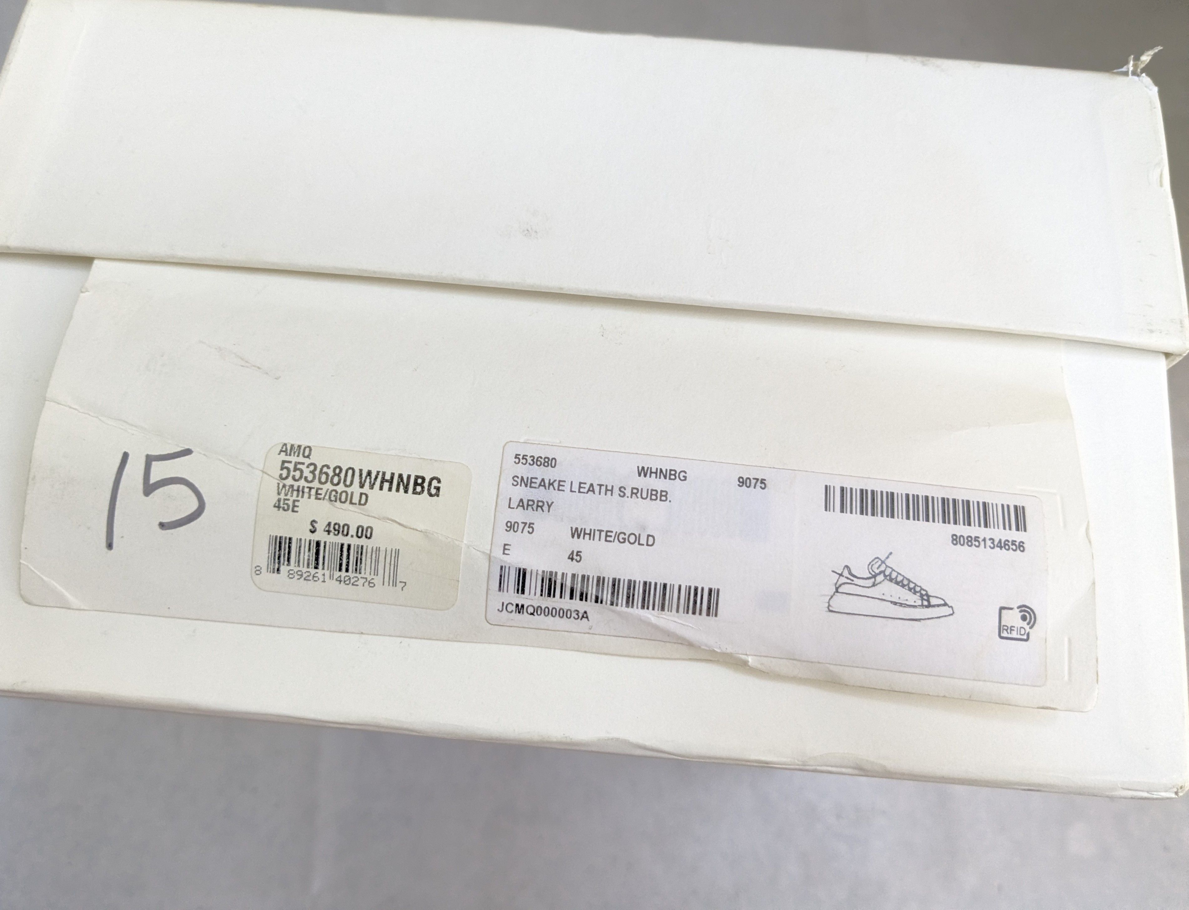 Alexander McQueen Alexander McQueen Oversized Larry Sneakers White Gold 12 45 Size US 12 / EU 45 - 23 Thumbnail
