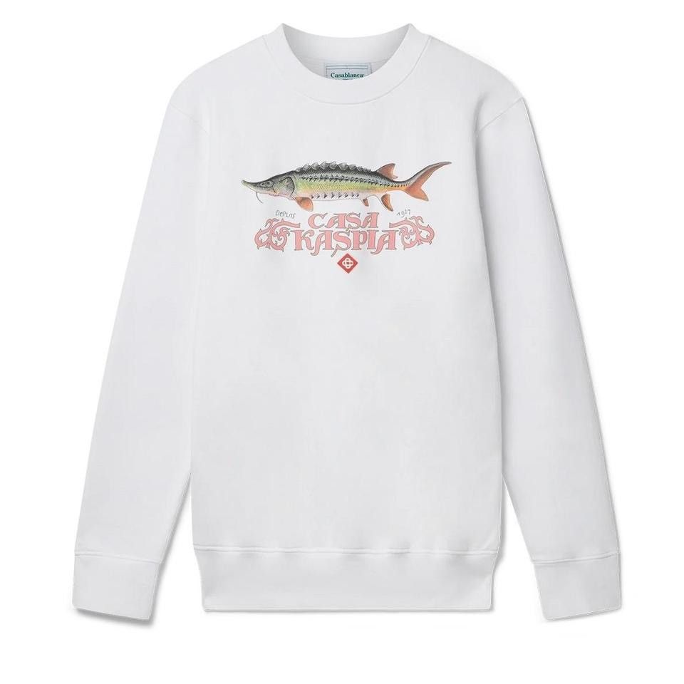 Casablanca White Limited Edition Casablanca x Caviar Kaspia Sweatshirt Size US S / EU 44-46 / 1 - 1 Thumbnail