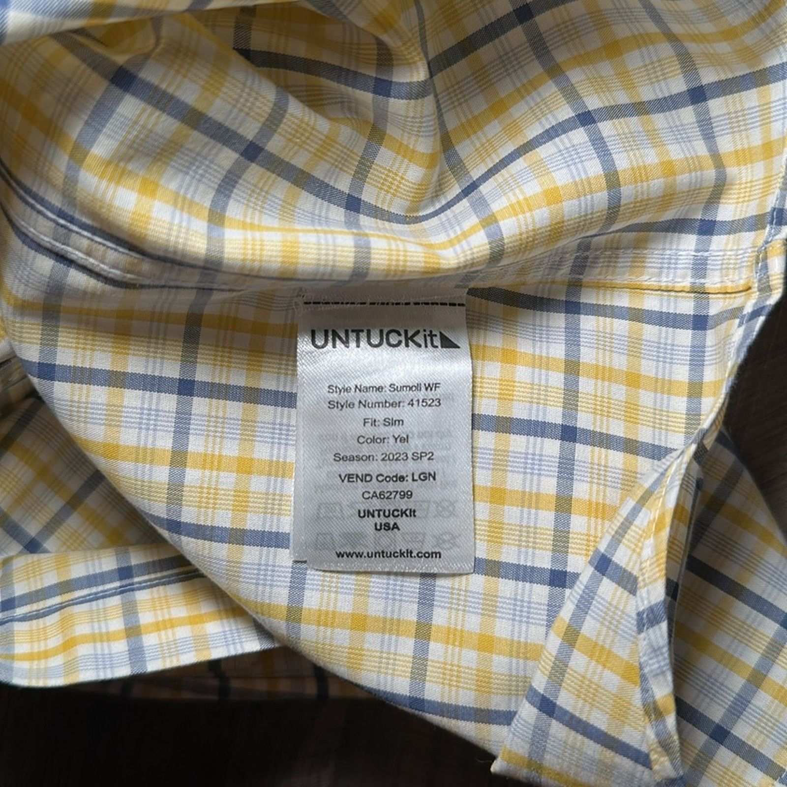 UNTUCKit UNTUCKit Sumoll Slim Fit Wrinkle Free Long Sleeve - Small Size US S / EU 44-46 / 1 - 7 Thumbnail