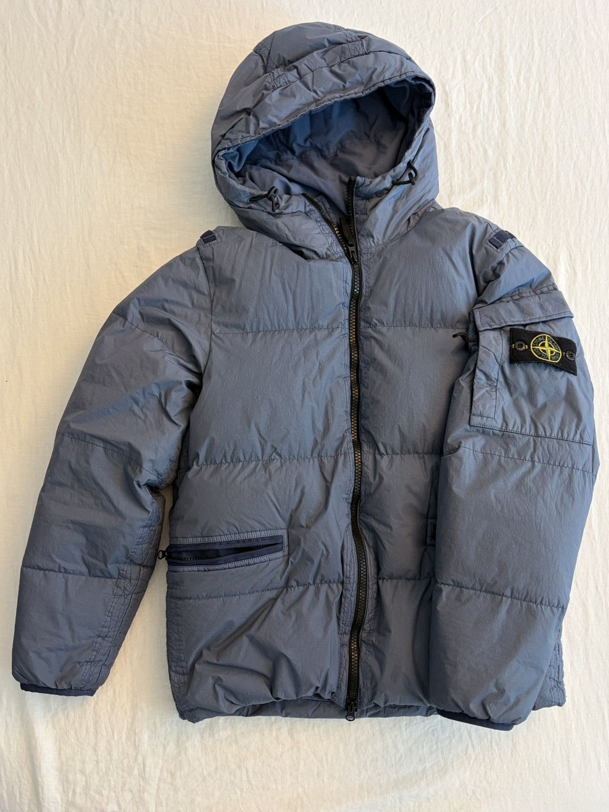 Stone Island Stone Island Blue Crinkle Reps Down Jacket Size US S / EU 44-46 / 1 - 2 Thumbnail