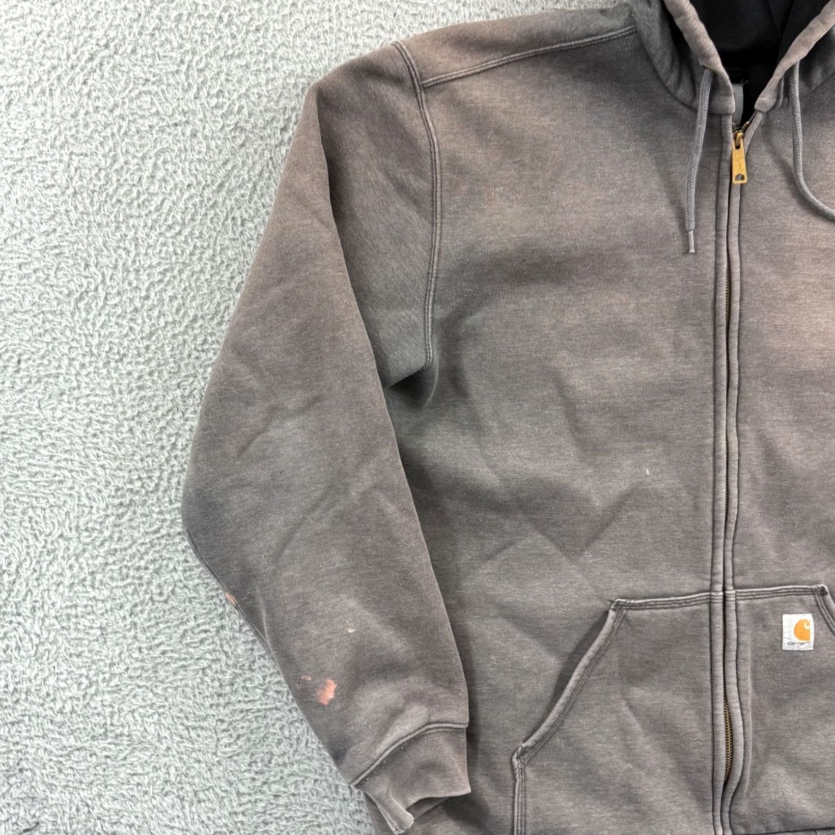 Carhartt Carhartt Sweatshirt Mens XL Tall Gray Rain Defender Thermal Hoodie Faded Outdoor Weather Resistant Zippered Full Zip Size US XL / EU 56 / 4 - 4 Thumbnail